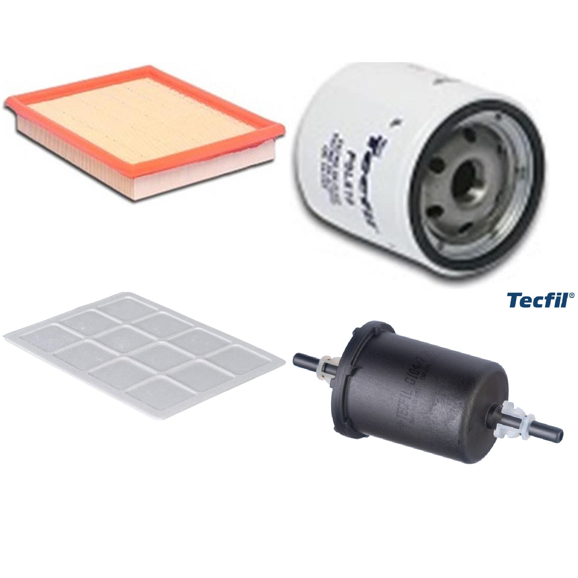 Kit Filtros de Ar do Motor, Óleo, Cabine e Combustível - Tecfil - ACP101 / ARL4150 / GI04/7 / PSL619