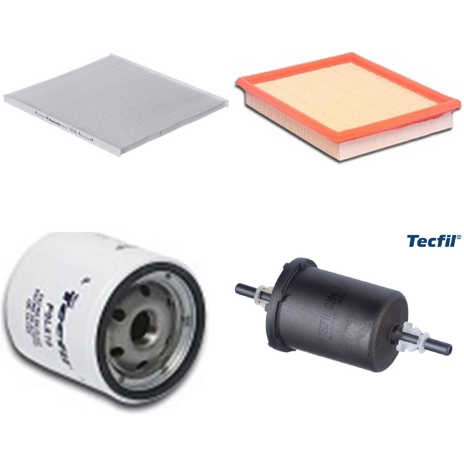Kit Filtros de Ar do Motor, Óleo, Cabine e Combustível - Tecfil - ACP100 / ARL4150 / GI04/7 / PSL619