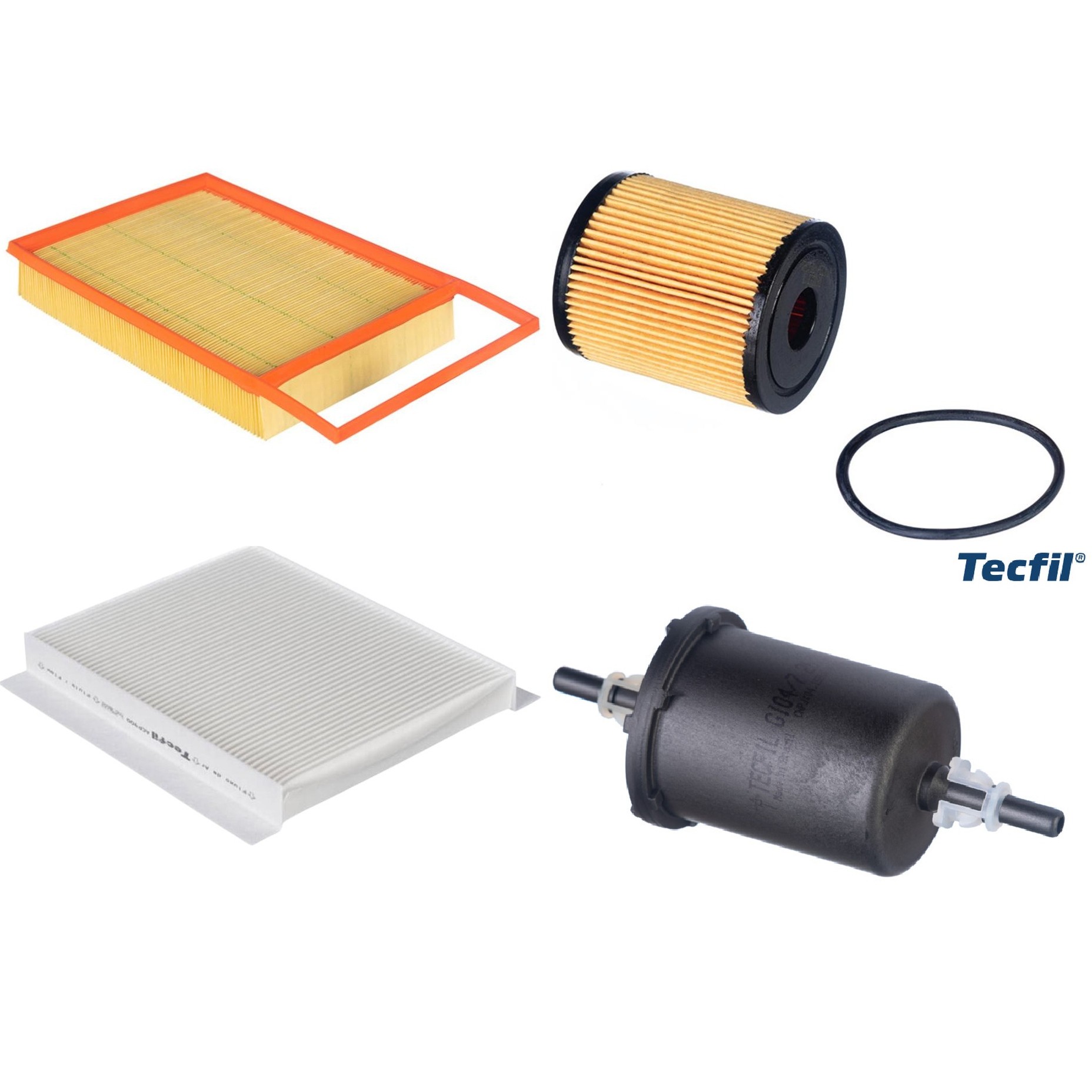 Kit Filtros de Ar do Motor, Óleo, Cabine e Combustível - Tecfil - ACP900 / ARL4154 / GI04/7 / PEL119