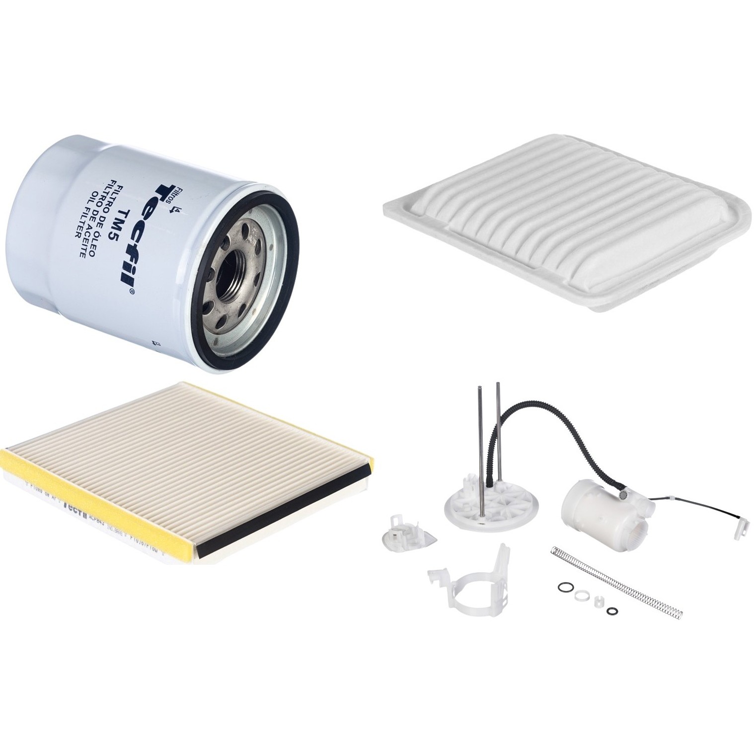 Kit Filtros de Ar do Motor, Óleo, Cabine e Combustível - Tecfil - ACP843 / ARL9682 / FBT2367 / PSL55M-(TM5)
