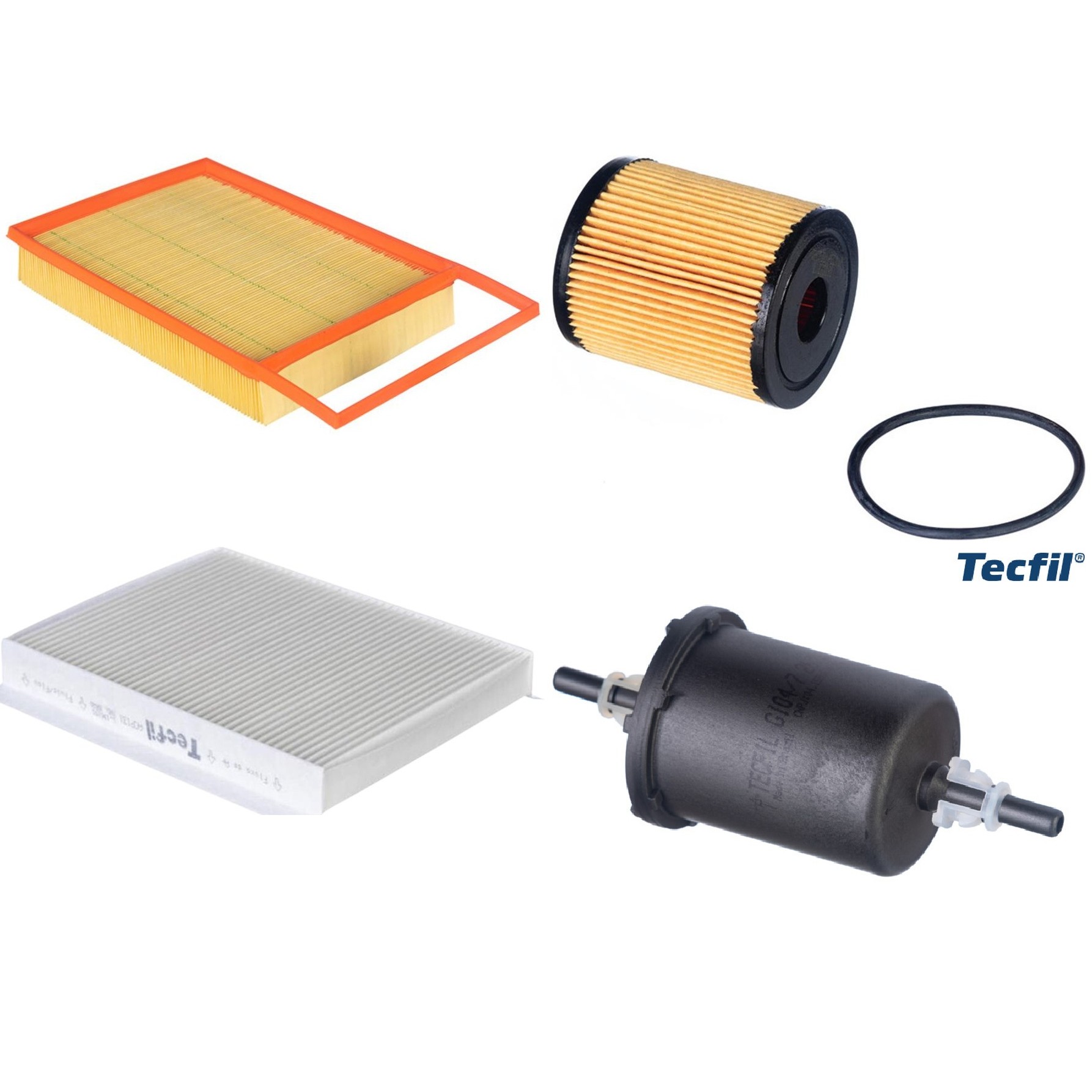 Kit Filtros de Ar do Motor, Óleo, Cabine e Combustível - Tecfil - ACP131 / ARL4154 / GI04/7 / PEL119