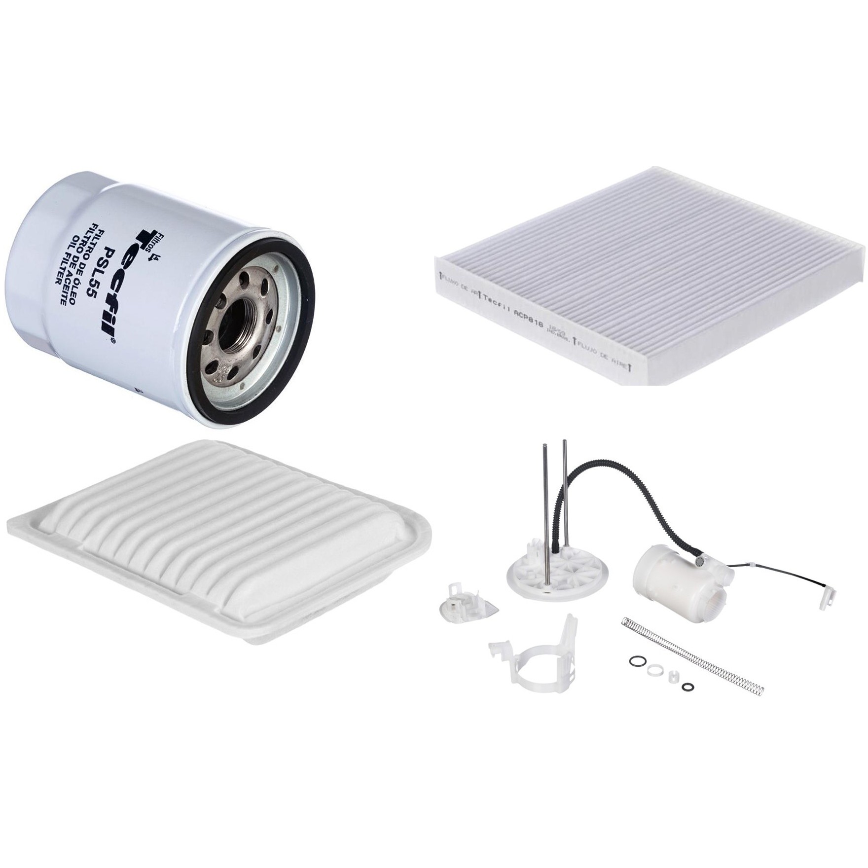 Kit Filtros de Ar do Motor, Óleo, Cabine e Combustível - Tecfil - ACP816 / ARL9682 / FBT2367 / PSL55