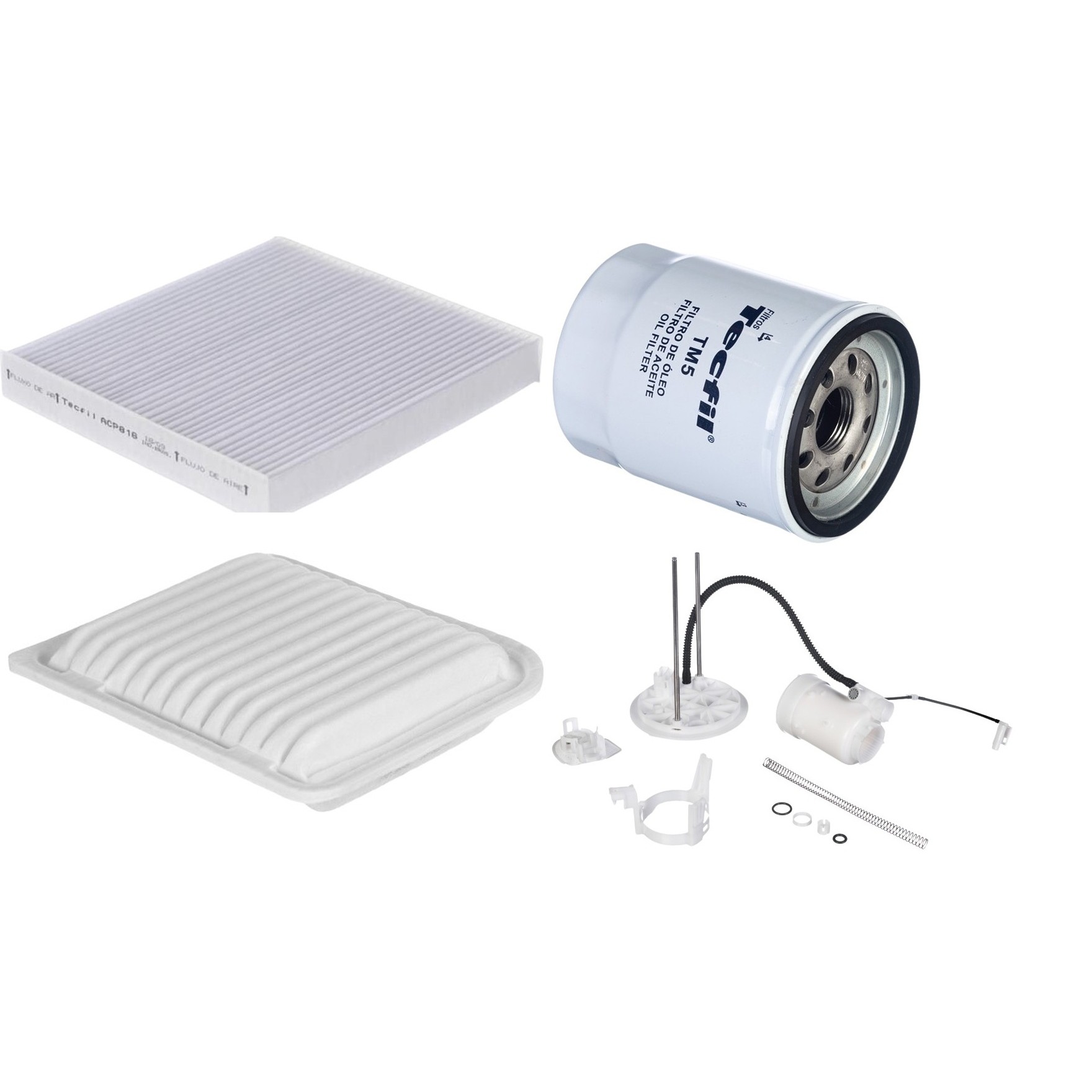 Kit Filtros de Ar do Motor, Óleo, Cabine e Combustível - Tecfil - ACP816 / ARL9682 / FBT2367 / PSL55M-(TM5)