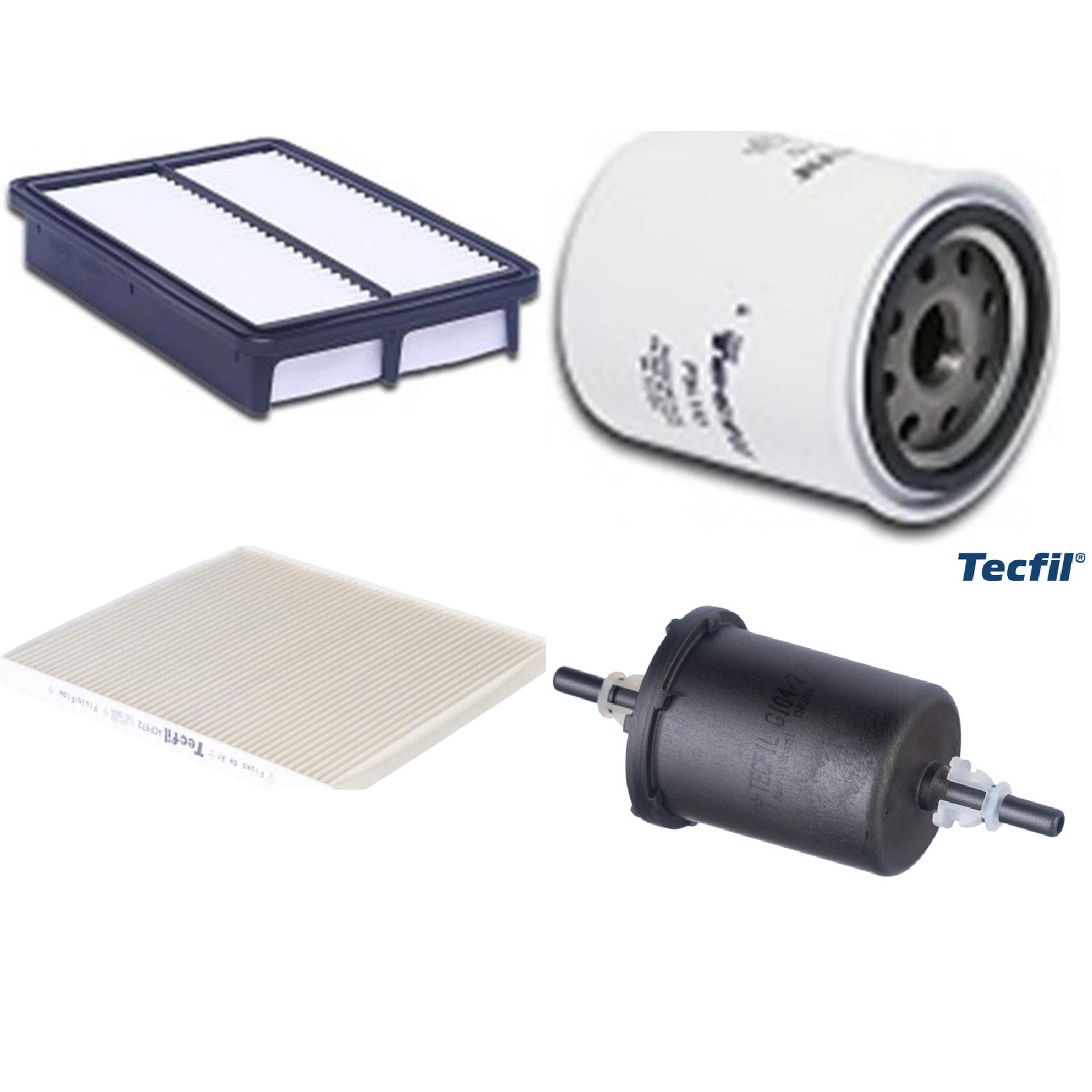 Kit Filtros de Ar do Motor, Óleo, Cabine e Combustível - Tecfil - ACP972 / ARL2331 / GI04/7 / PSL152