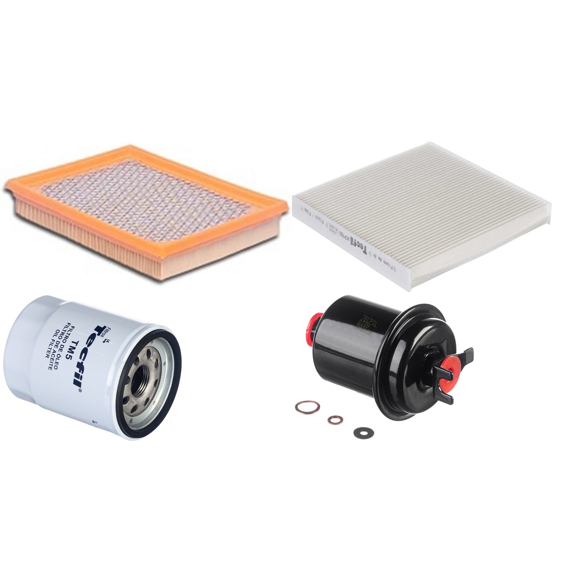 Kit Filtros de Ar do Motor, Óleo, Cabine e Combustível - Tecfil - ACP700 / ARL1030 / GI09 / PSL55M-(TM5)