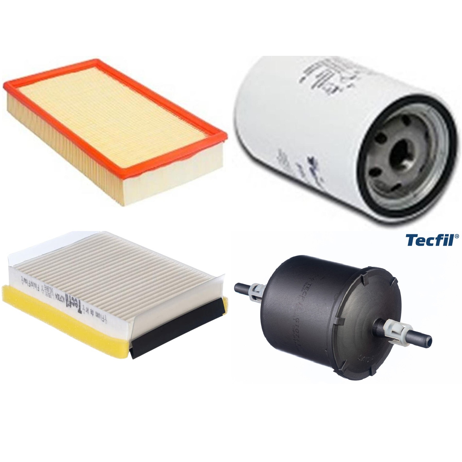 Kit Filtros de Ar do Motor, Óleo, Cabine e Combustível - Tecfil - ACP304 / ARL6091 / GI07/1 / PSL562