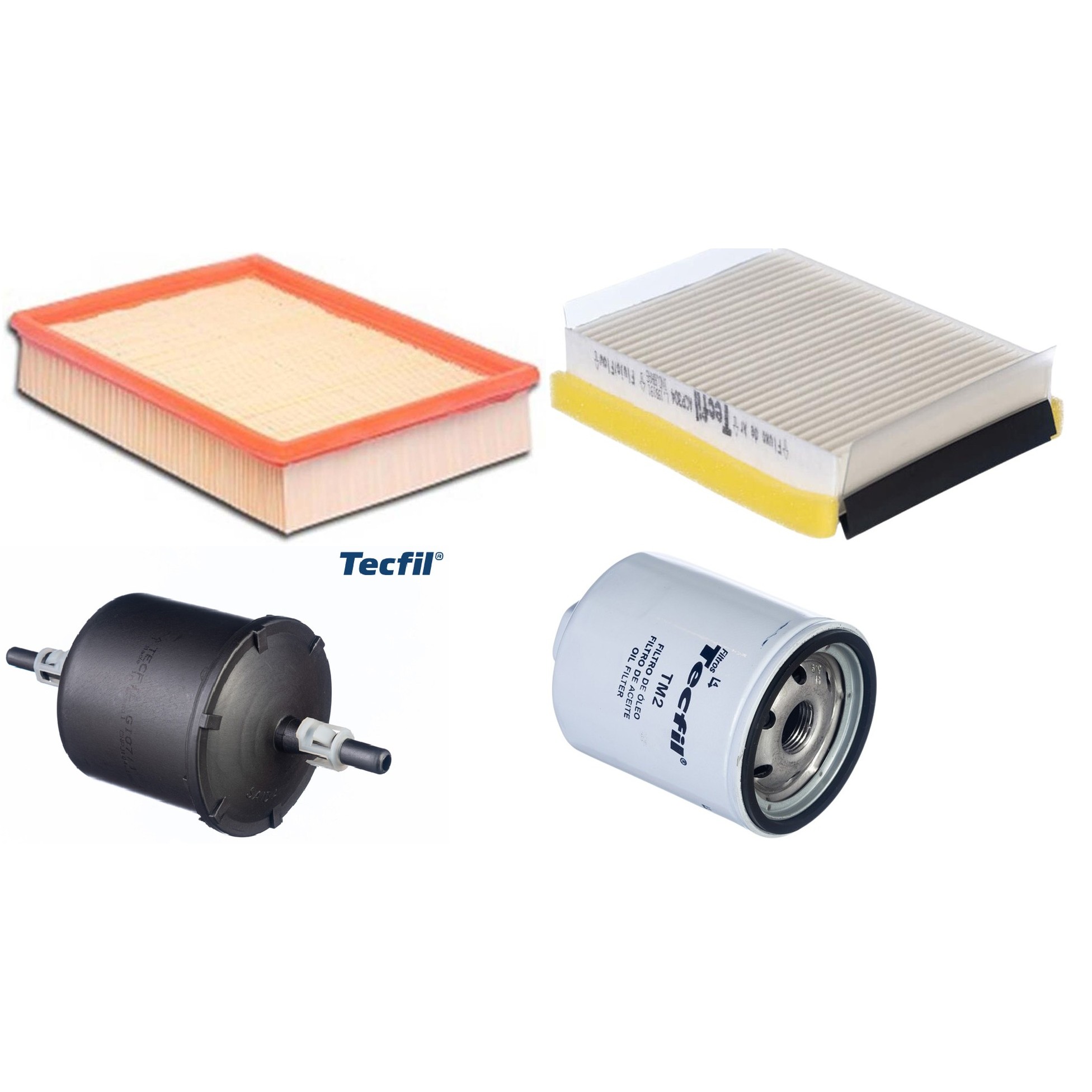 Kit Filtros de Ar do Motor, Óleo, Cabine e Combustível - Tecfil - ACP304 / ARL6090 / GI07/1 / PSL34MP-(TM2)