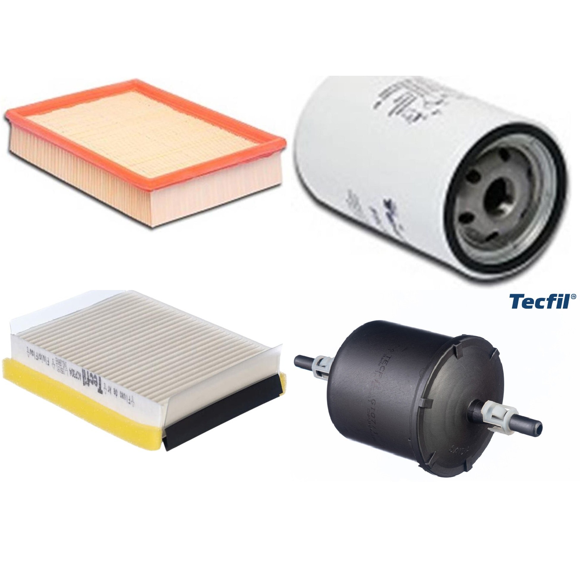 Kit Filtros de Ar do Motor, Óleo, Cabine e Combustível - Tecfil - ACP304 / ARL6090 / GI07/1 / PSL562