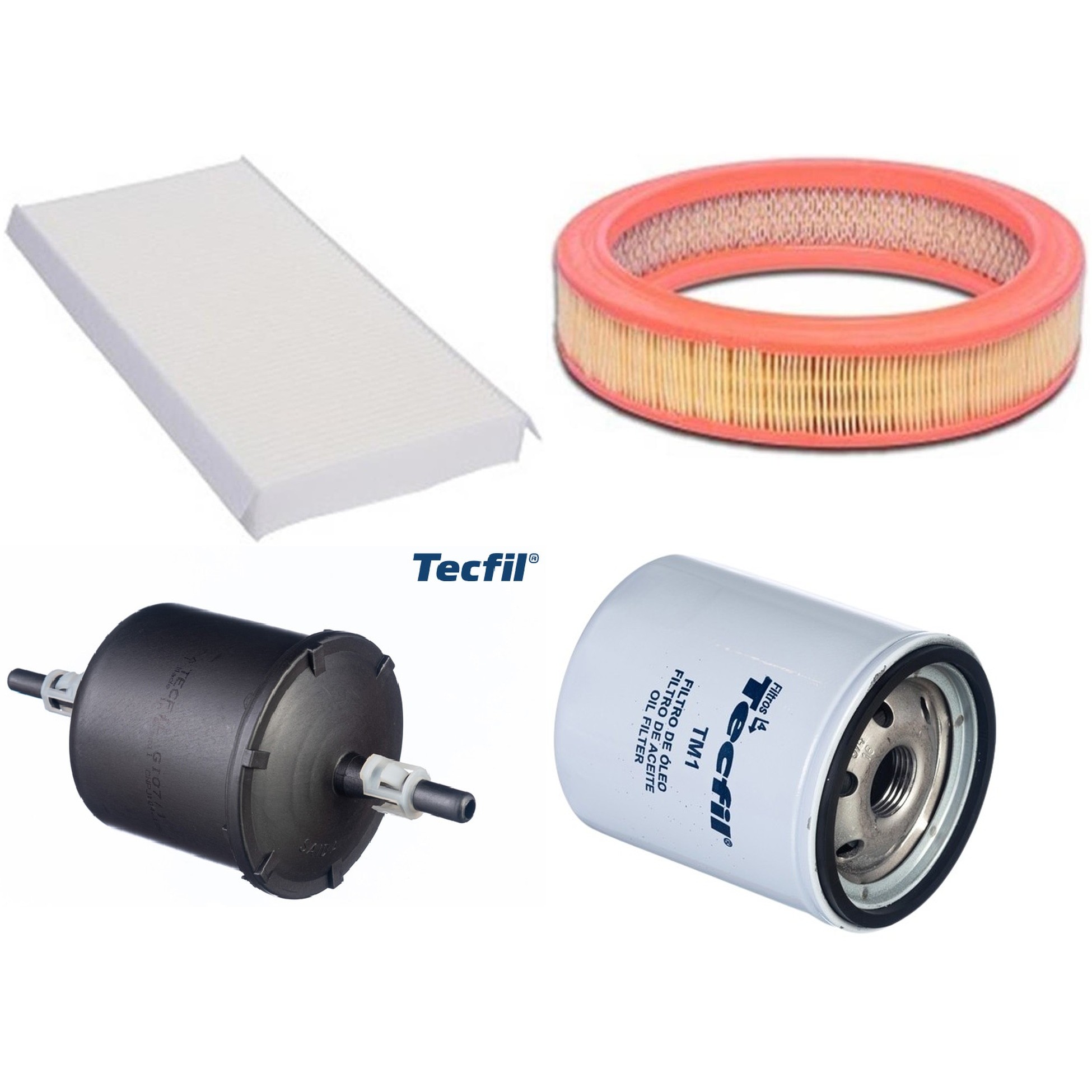 Kit Filtros de Ar do Motor, Óleo, Cabine e Combustível - Tecfil - ACP305 / AR9620 / GI07/1 / PSL34M-(TM1)