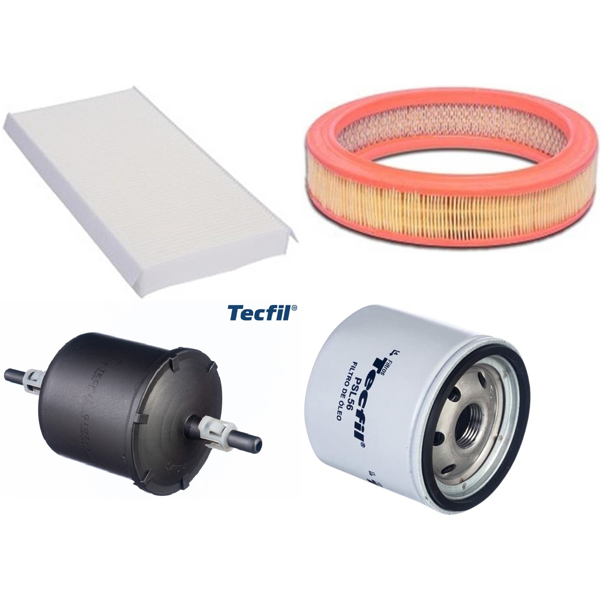 Kit Filtros de Ar do Motor, Óleo, Cabine e Combustível - Tecfil - ACP305 / AR9620 / GI07/1 / PSL56