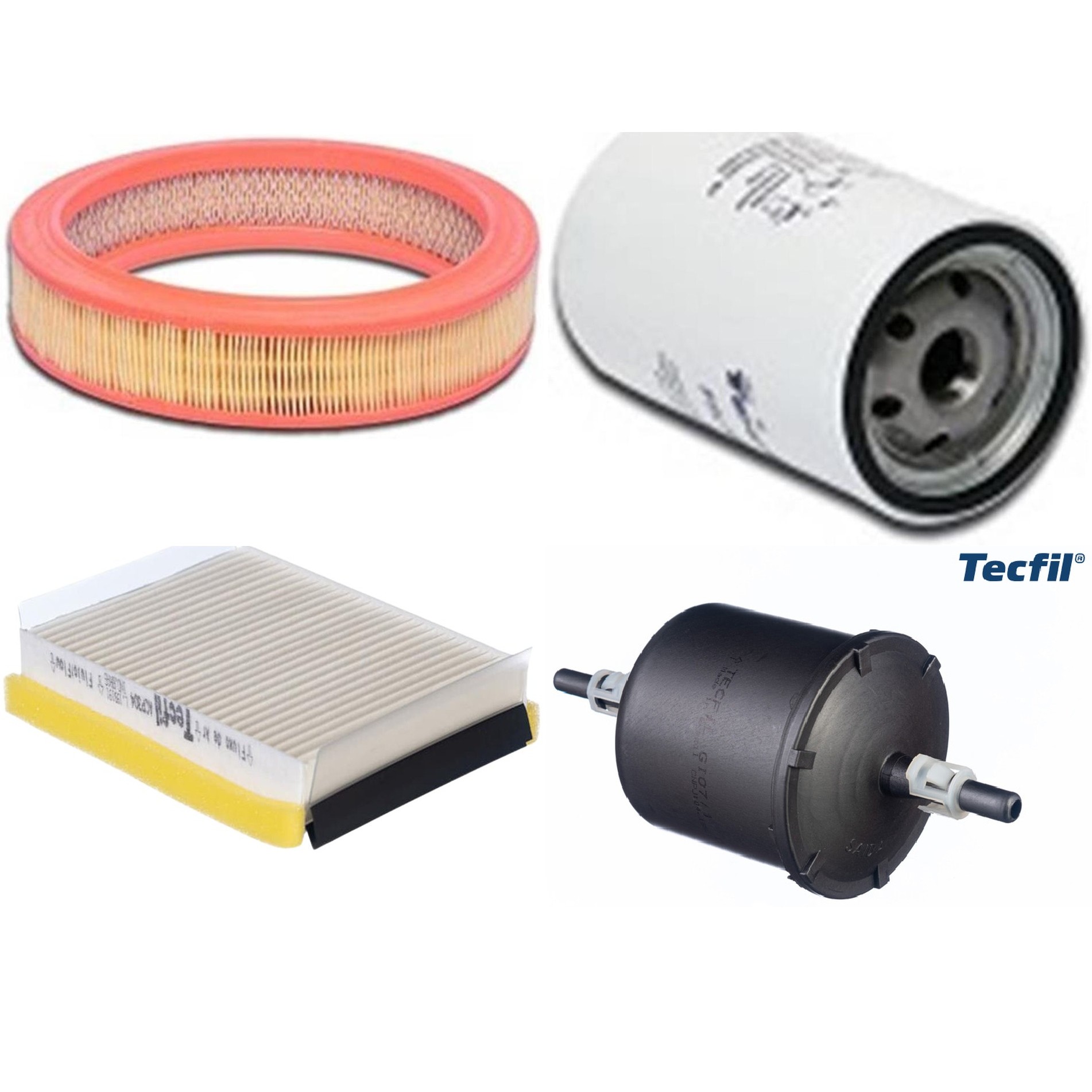 Kit Filtros de Ar do Motor, Óleo, Cabine e Combustível - Tecfil - ACP304 / AR9620 / GI07/1 / PSL562