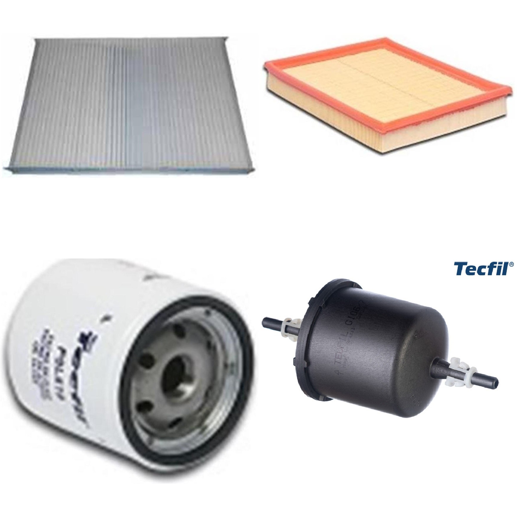 Kit Filtros de Ar do Motor, Óleo, Cabine e Combustível - Tecfil - ACP001 / ARL8840 / GI06/7 / PSL619
