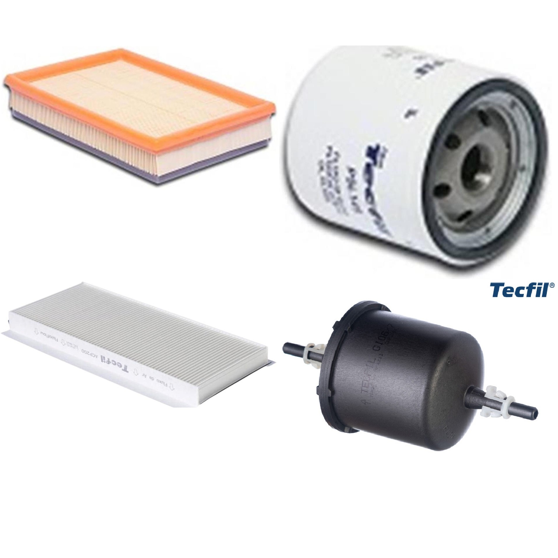 Kit Filtros de Ar do Motor, Óleo, Cabine e Combustível - Tecfil - ACP200 / ARL9603 / GI06/7 / PSL145