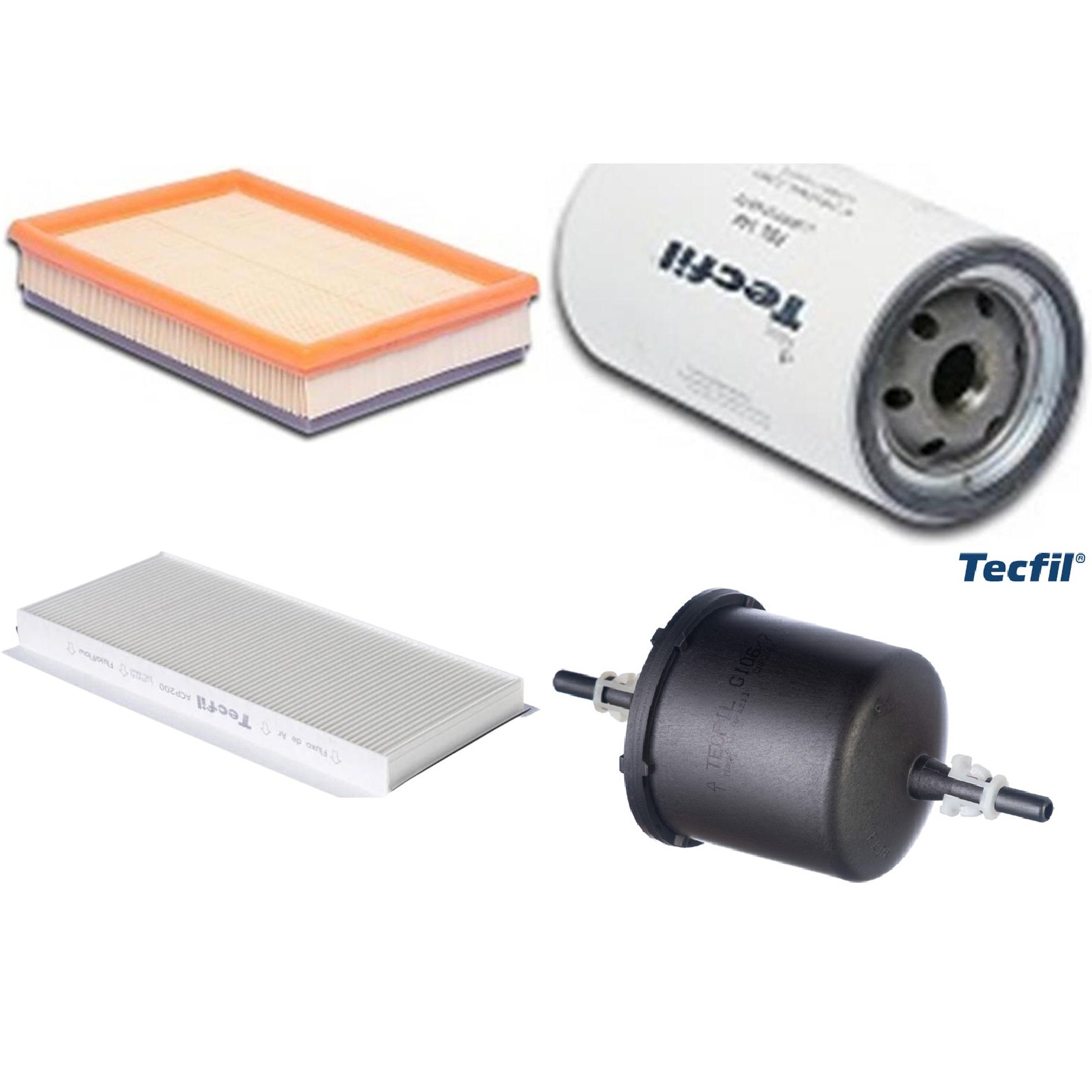 Kit Filtros de Ar do Motor, Óleo, Cabine e Combustível - Tecfil - ACP200 / ARL9603 / GI06/7 / PSL144