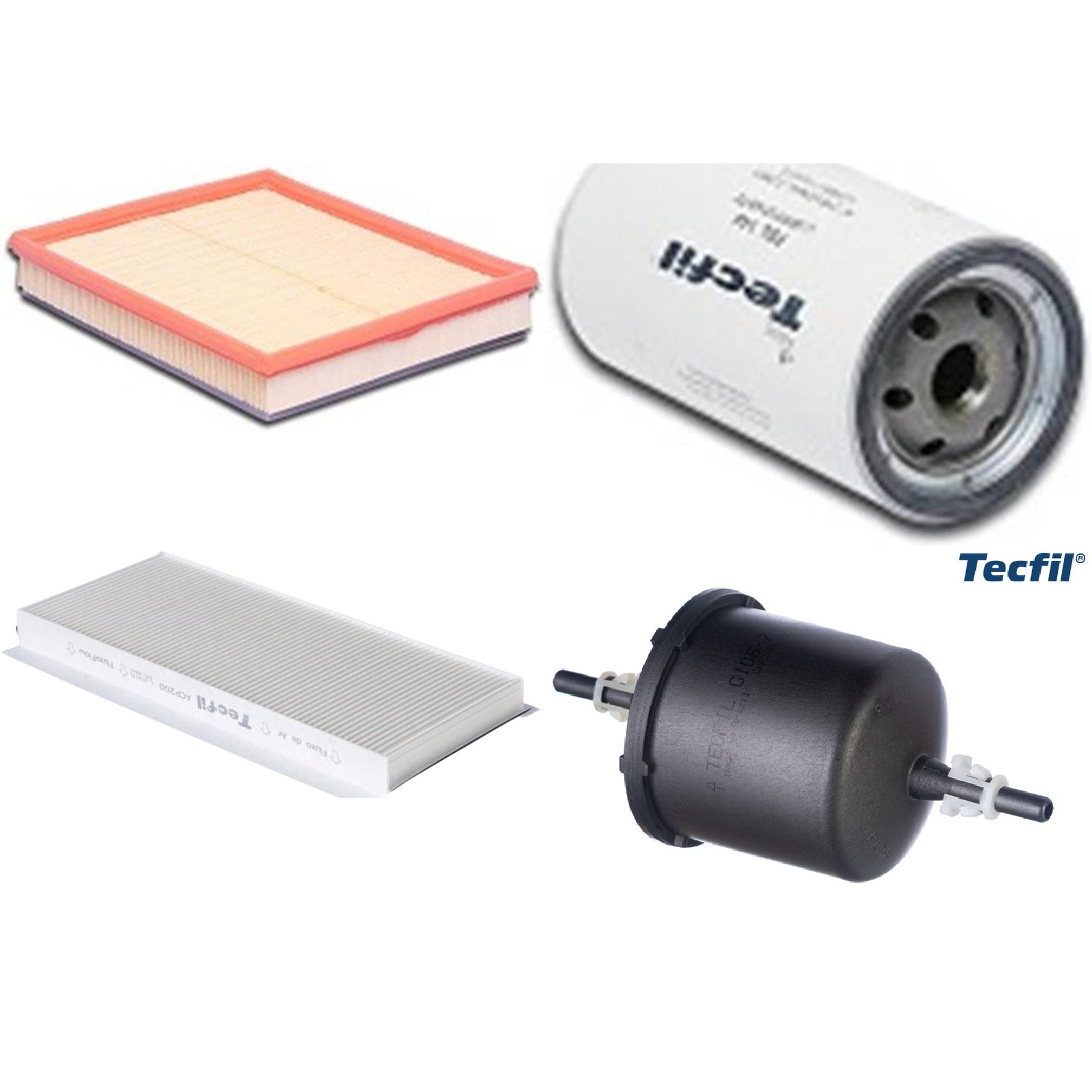 Kit Filtros de Ar do Motor, Óleo, Cabine e Combustível - Tecfil - ACP200 / ARL9605 / GI06/7 / PSL144