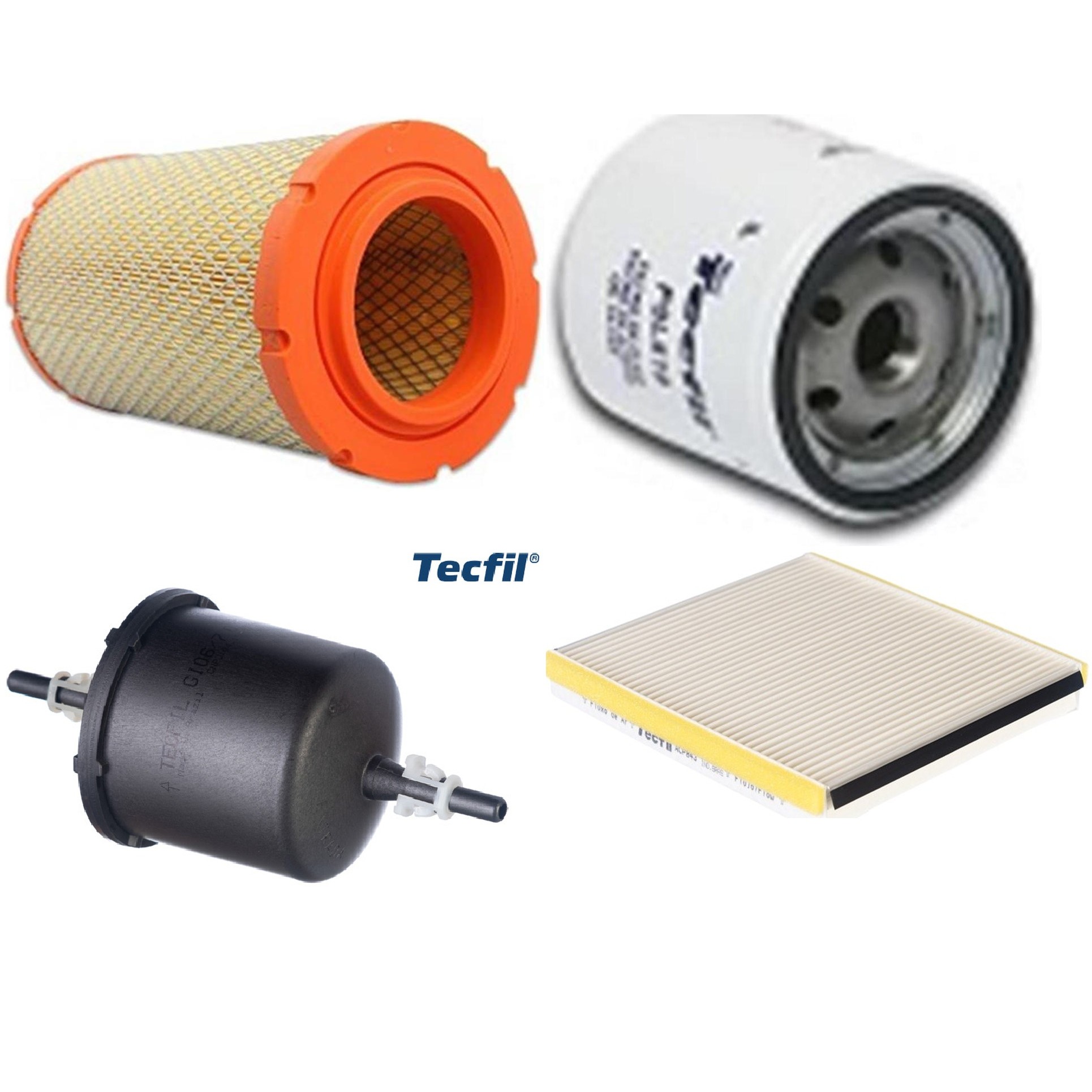 Kit Filtros de Ar do Motor, Óleo, Cabine e Combustível - Tecfil - ACP843 / ARS2869 / GI06/7 / PSL619