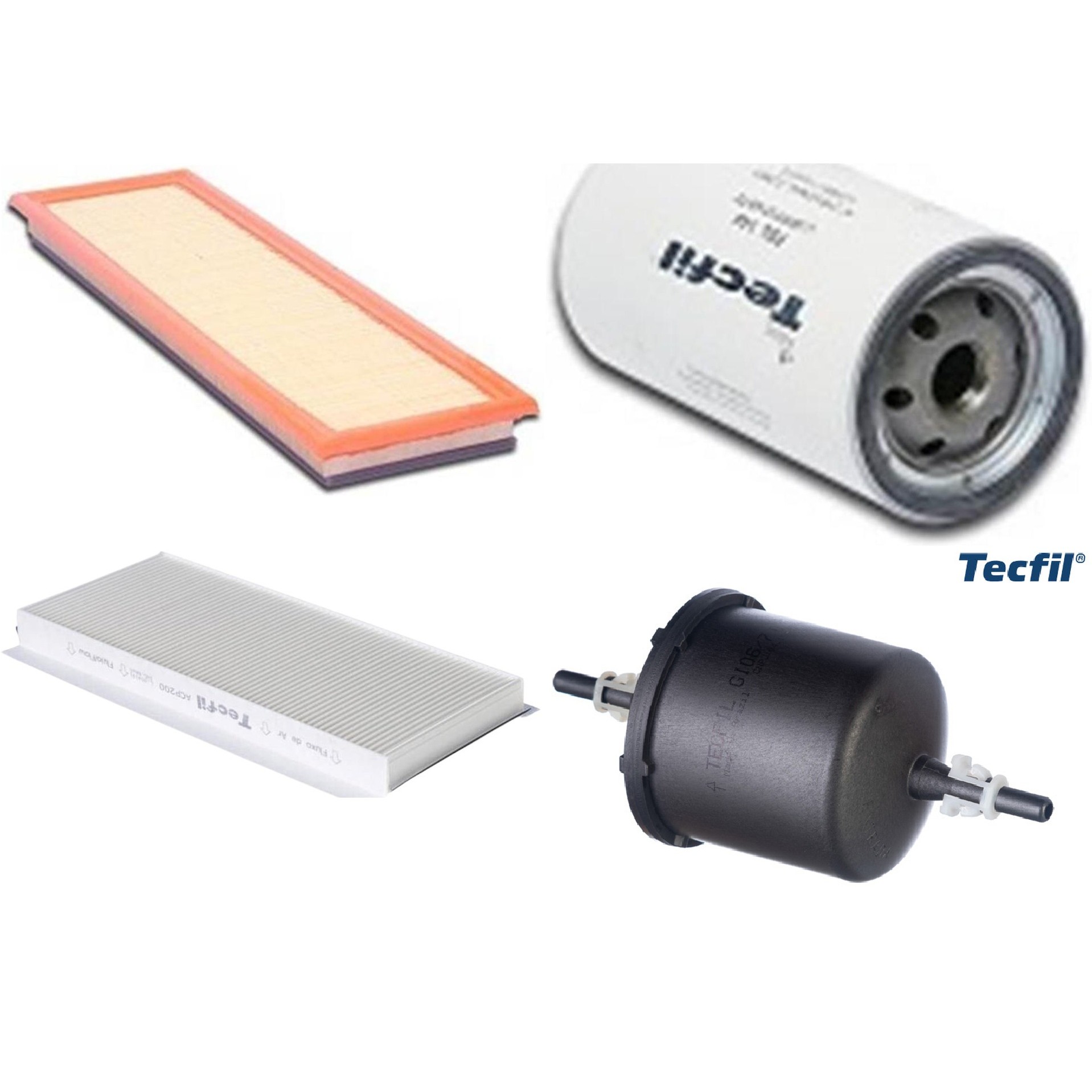 Kit Filtros de Ar do Motor, Óleo, Cabine e Combustível - Tecfil - ACP200 / ARL9608 / GI06/7 / PSL144