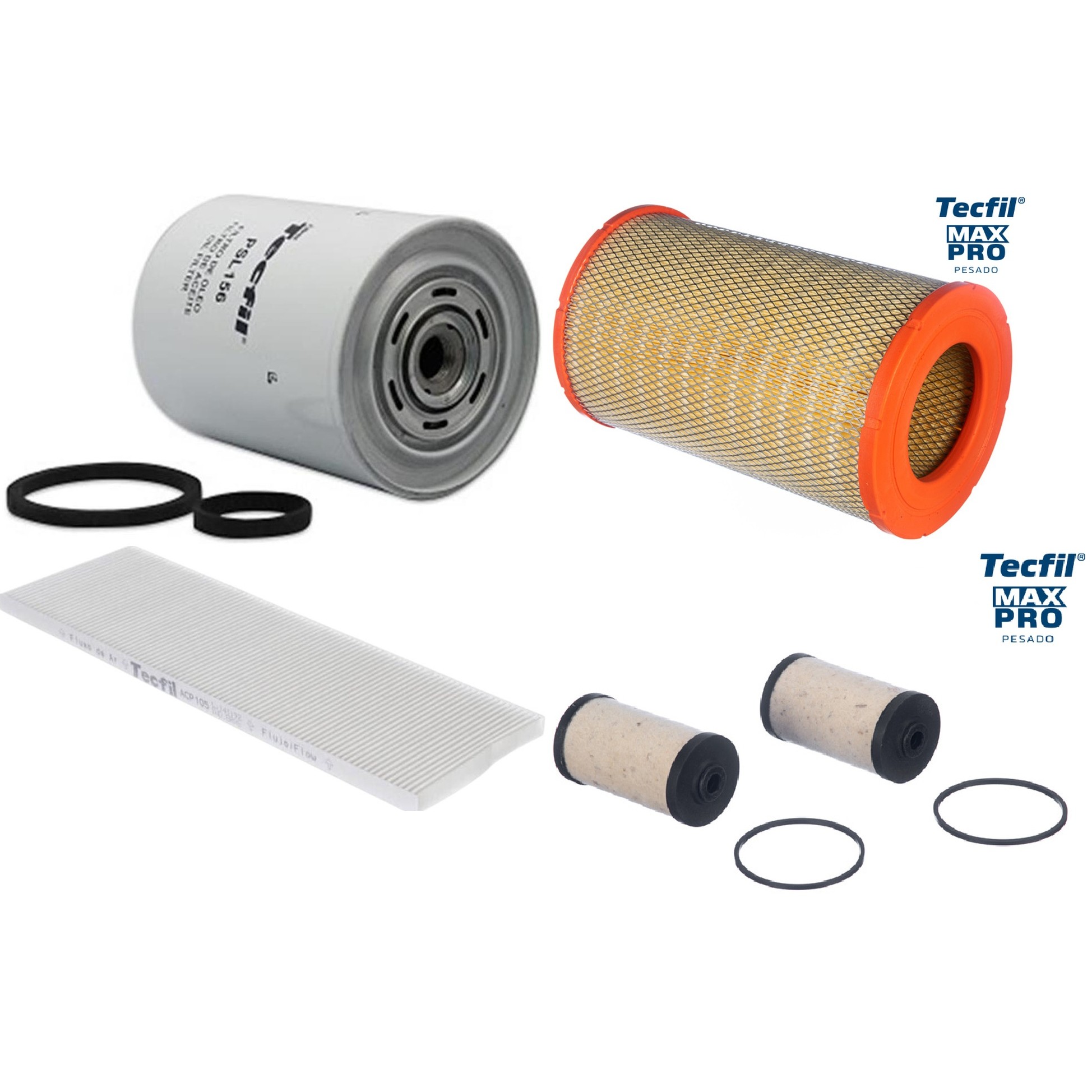 Kit Filtros de Ar do Motor, Óleo, Cabine e Combustível - Tecfil - ACP105 / ARS9837 / FC161 / PSL156