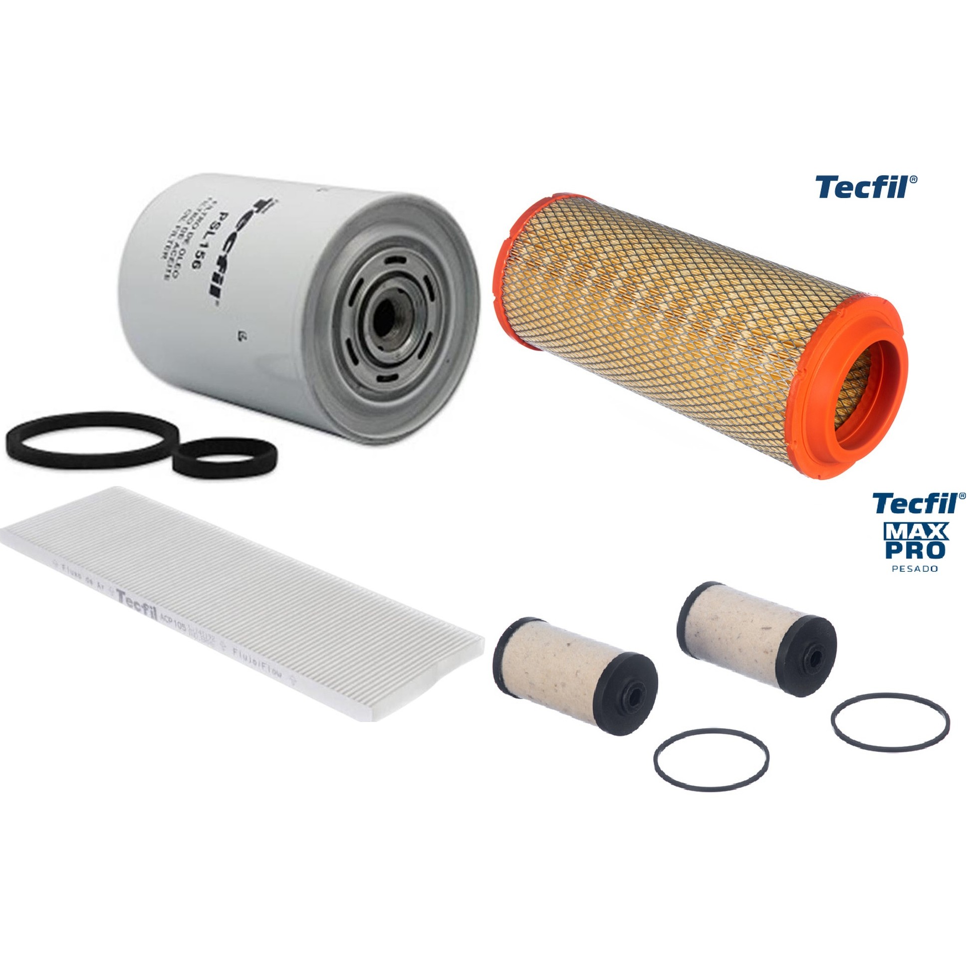 Kit Filtros de Ar do Motor, Óleo, Cabine e Combustível - Tecfil - ACP105 / ARS8234 / FC161 / PSL156