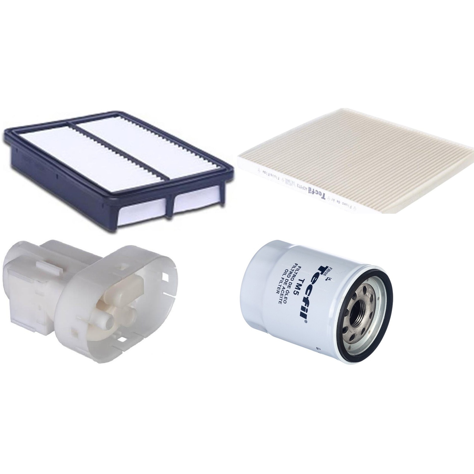 Kit Filtros de Ar do Motor, Óleo, Cabine e Combustível - Tecfil - ACP972 / ARL2331 / FBT2359 / PSL55M-(TM5)