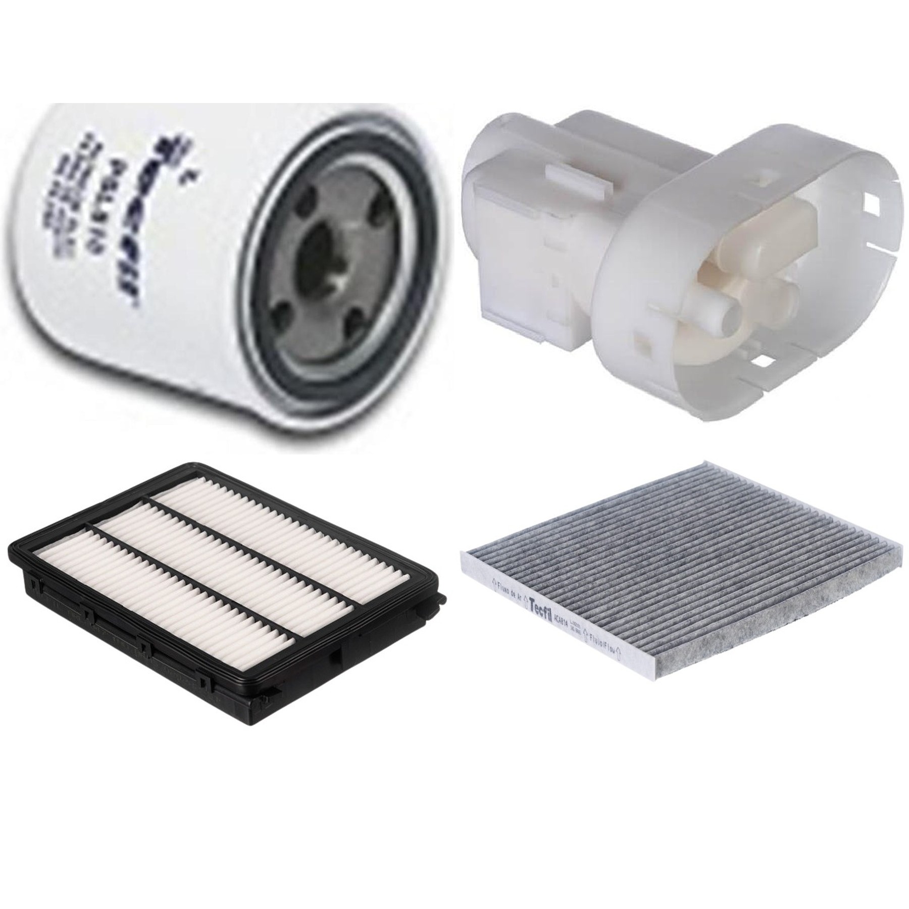 Kit Filtros de Ar do Motor, Óleo, Cabine e Combustível - Tecfil - ACA814 / ARL2347 / FBT2359 / PSL818