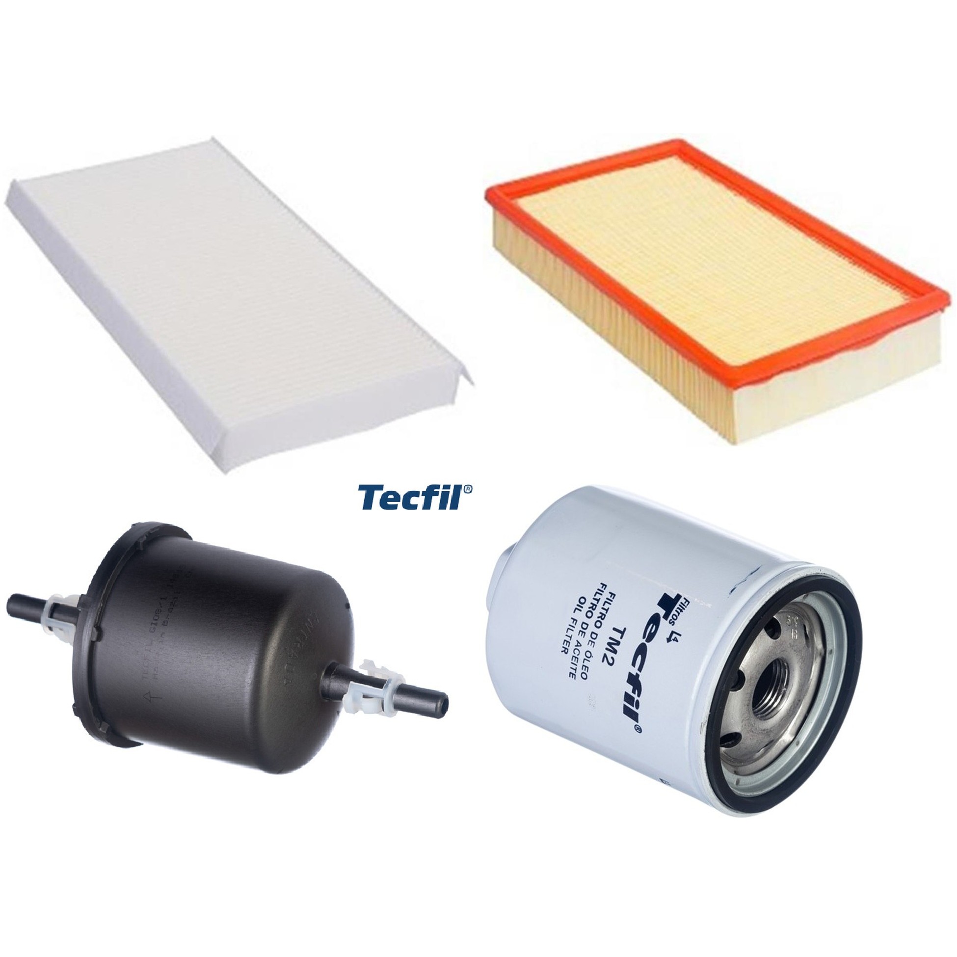 Kit Filtros de Ar do Motor, Óleo, Cabine e Combustível - Tecfil - ACP305 / ARL6091 / GI08/1 / PSL34MP-(TM2)