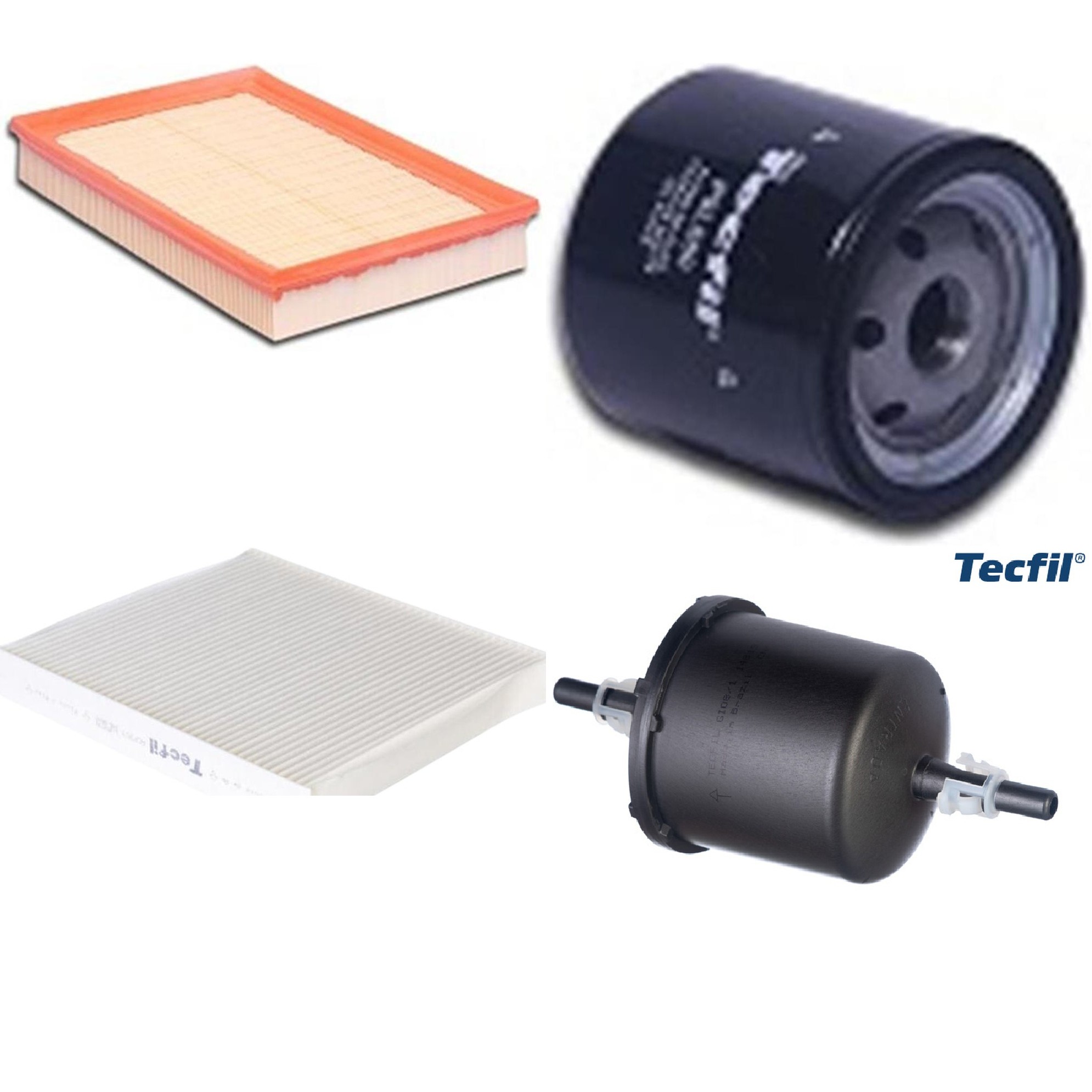 Kit Filtros de Ar do Motor, Óleo, Cabine e Combustível - Tecfil - ACP303 / ARL6095 / GI08/1 / PSL560