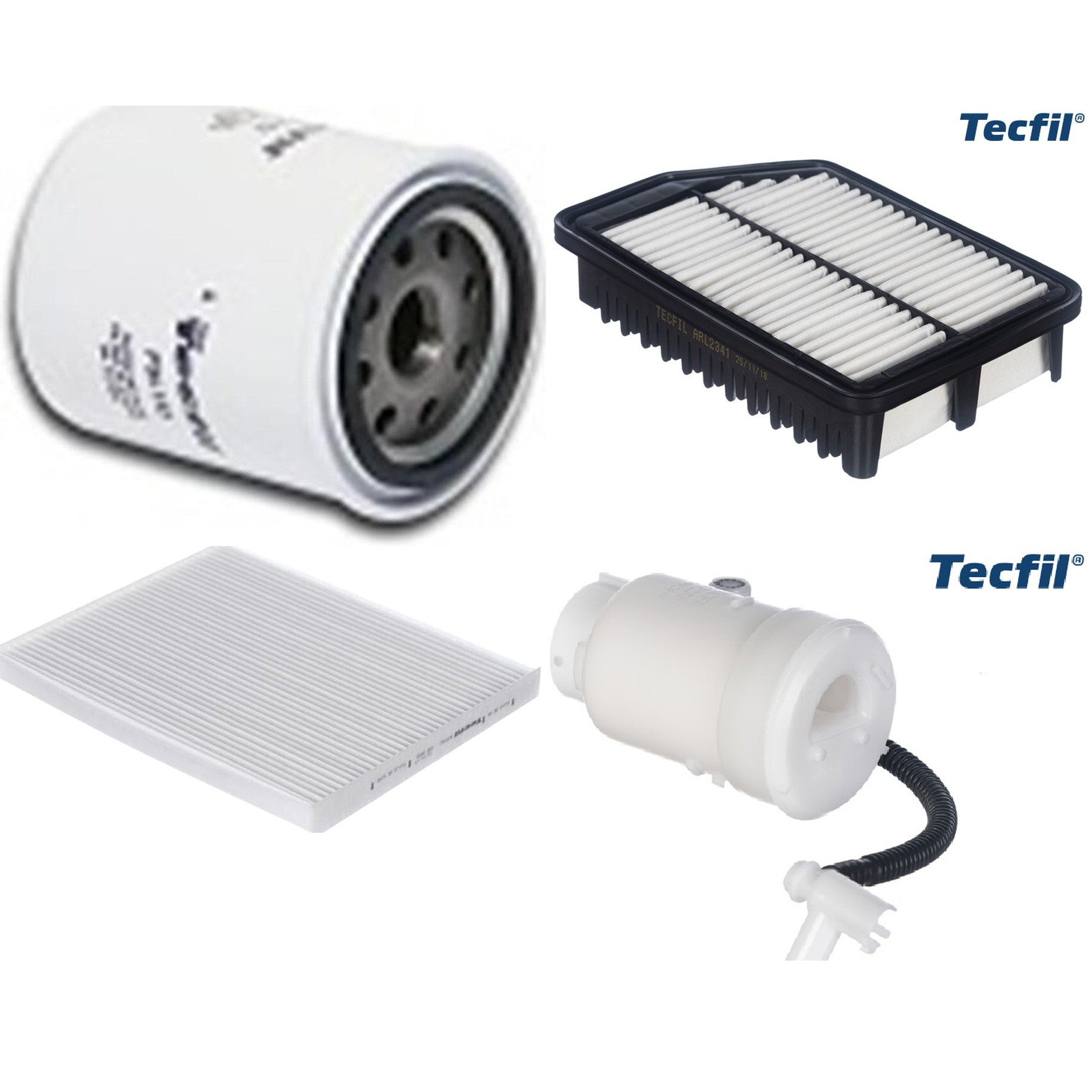 Kit Filtro de Ar, Combustível, Óleo e Ar Condicionado - Tecfil - ACP982 / ARL2341 / FBT2357 / PSL152