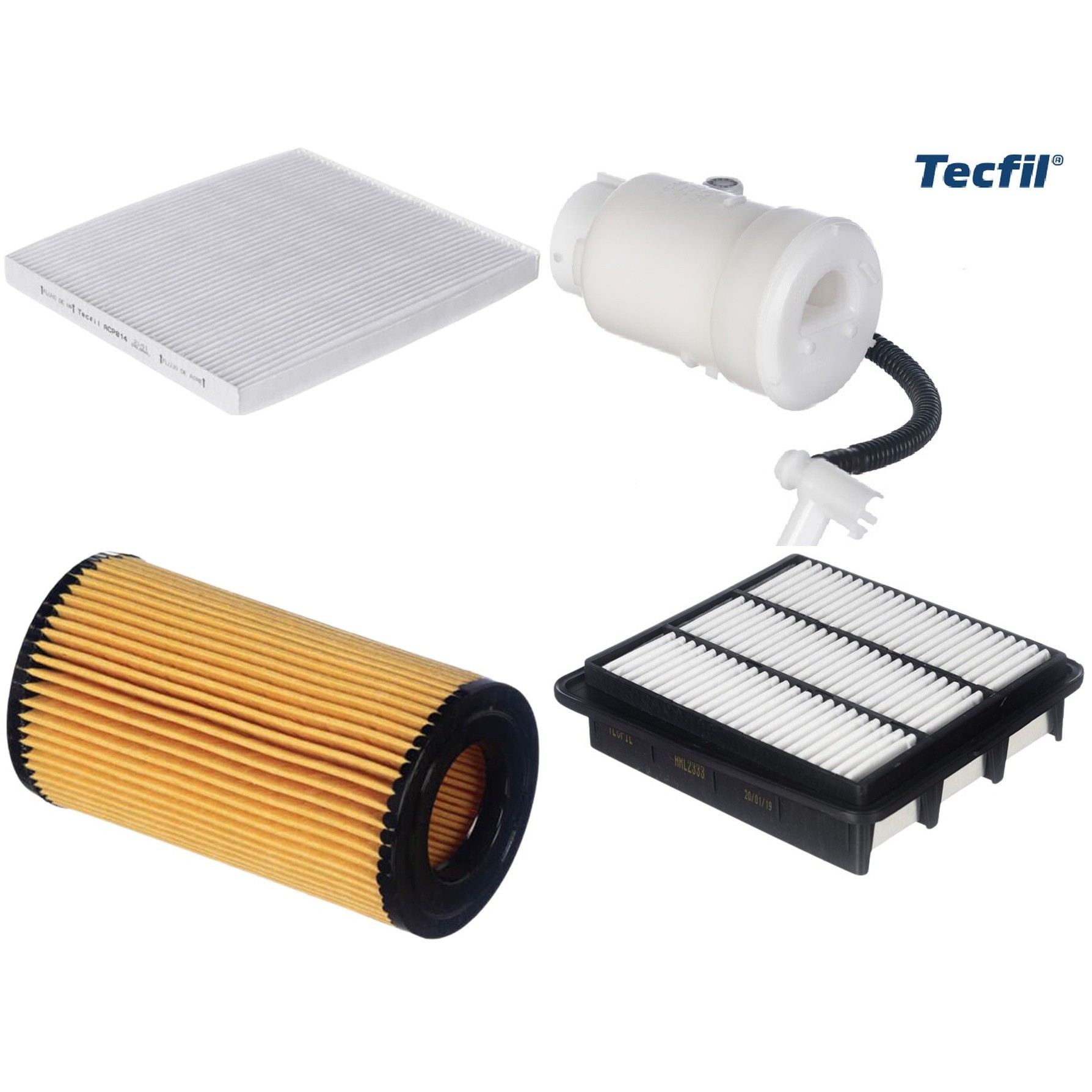 Kit Filtro de Ar, Combustível, Óleo e Ar Condicionado - Tecfil - ACP814 / ARL2333 / FBT2357 / PEL114