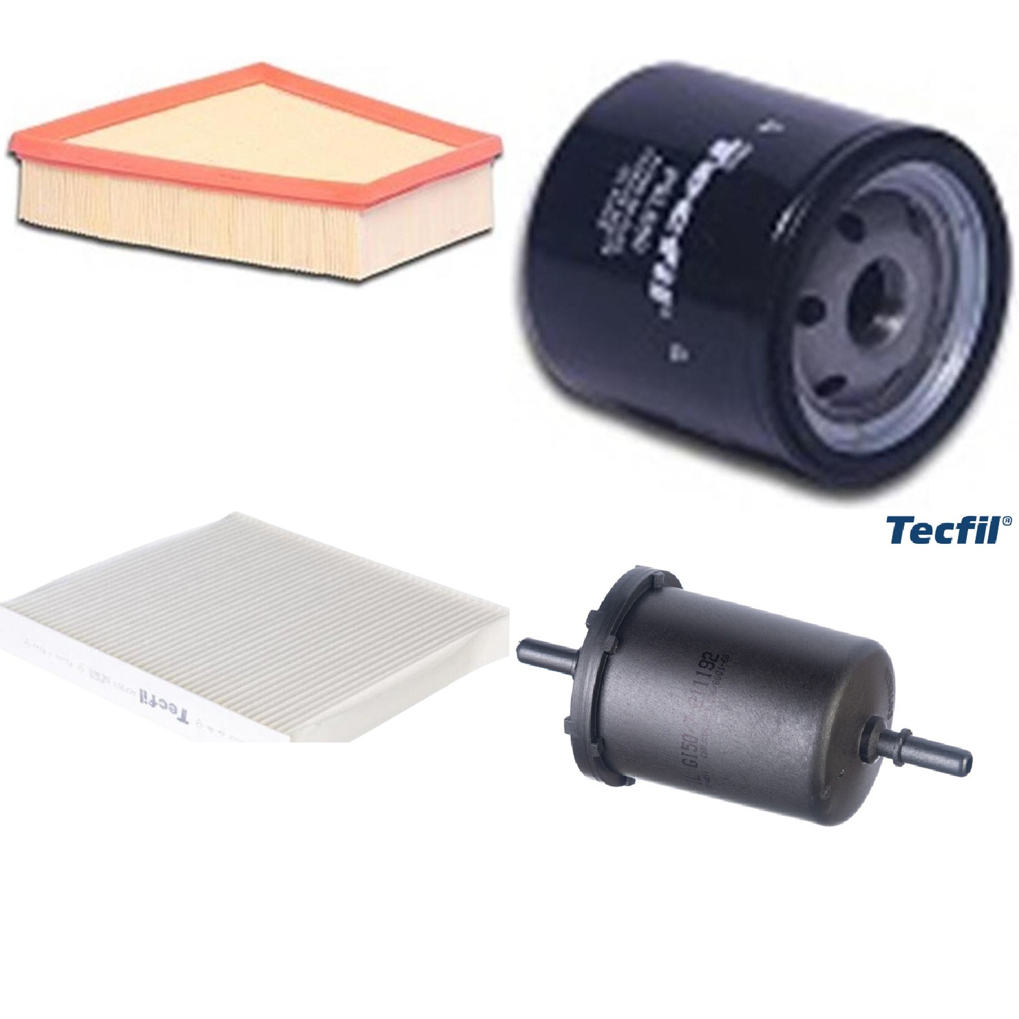Kit Filtros de Ar do Motor, Óleo, Cabine e Combustível - Tecfil - ACP303 / ART6098 / GI50/7 / PSL560