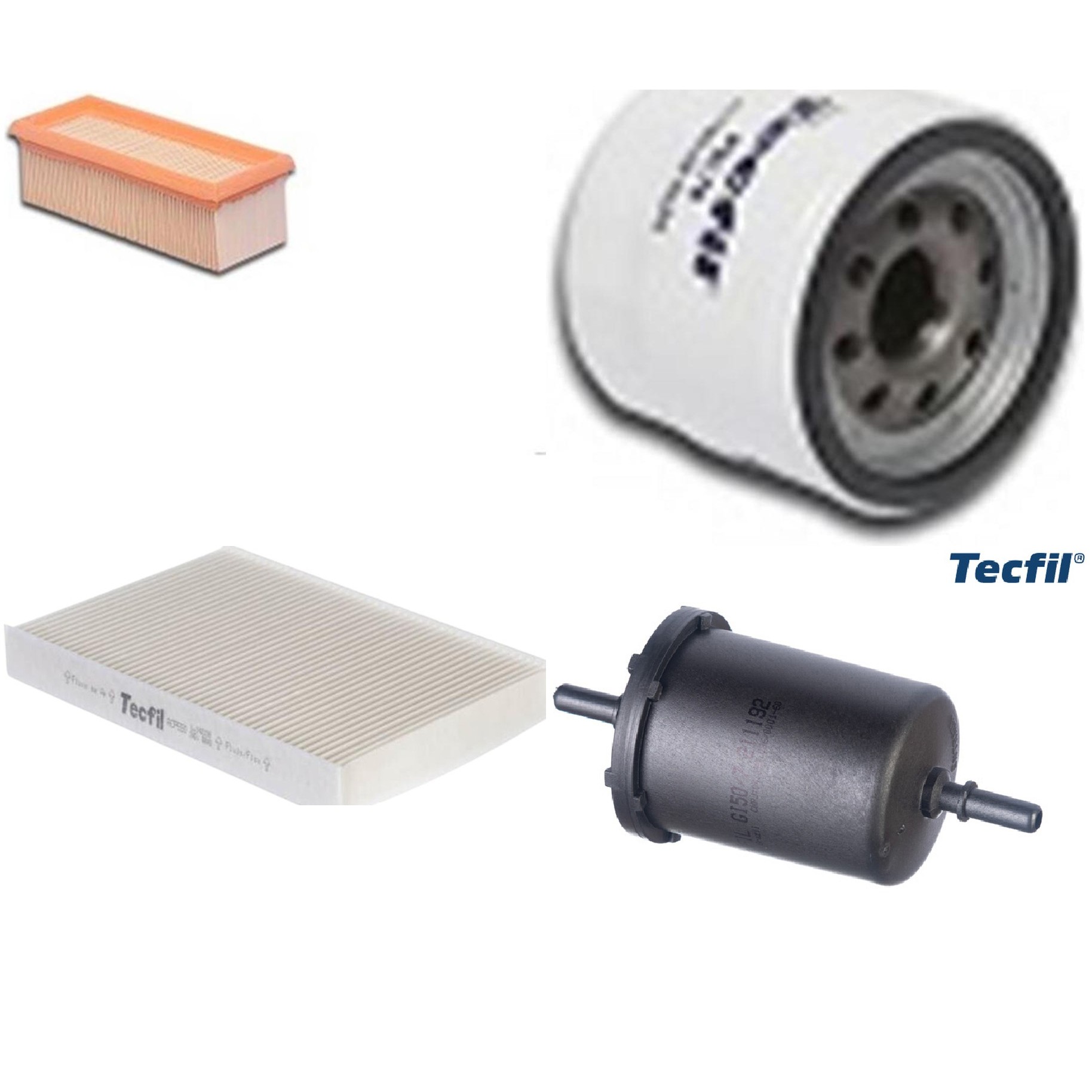 Kit Filtros de Ar do Motor, Óleo, Cabine e Combustível - Tecfil - ACP550 / ARL5136 / GI50/7 / PSL78