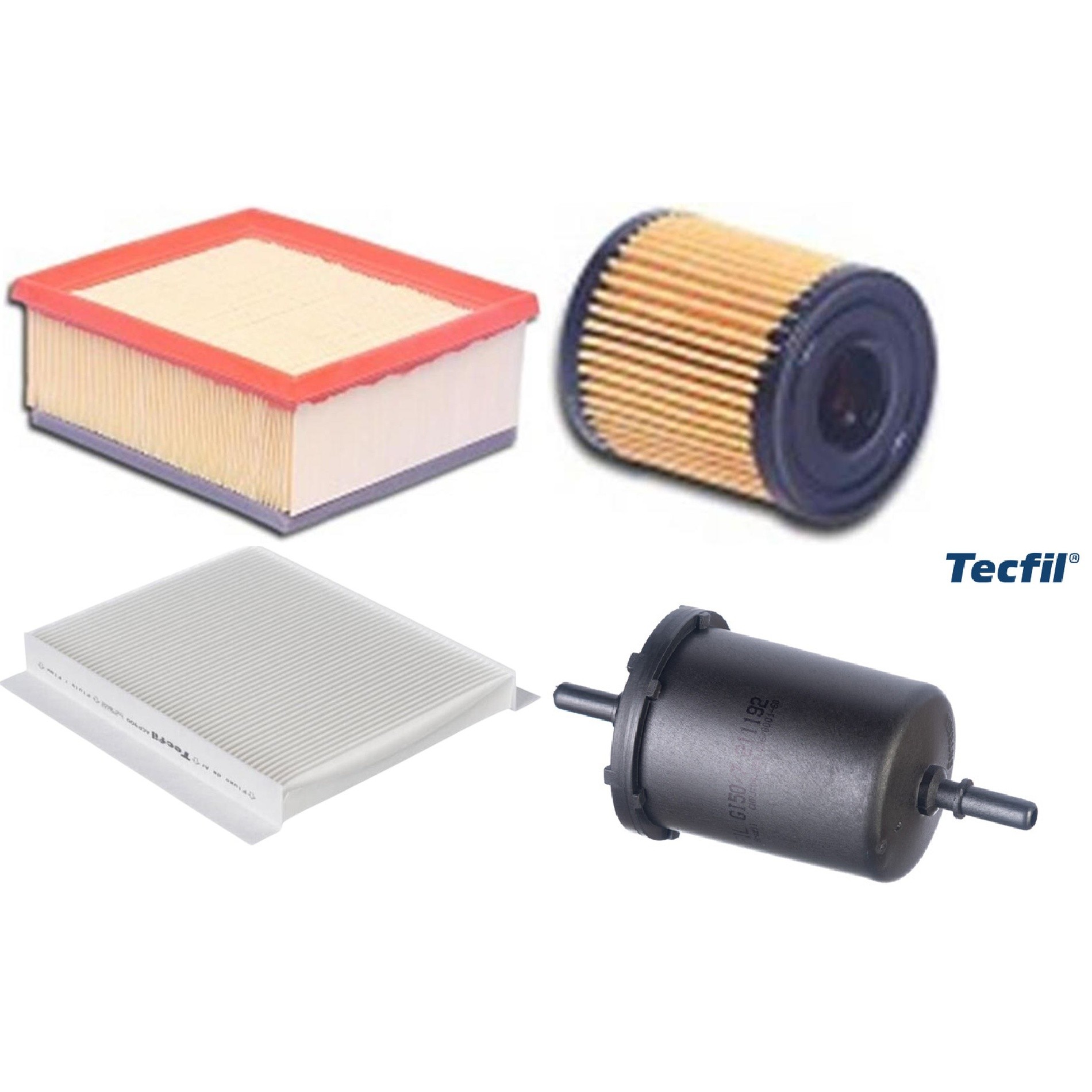 Kit Filtros de Ar do Motor, Óleo, Cabine e Combustível - Tecfil - ACP900 / ARL5050 / GI50/7 / PEL108