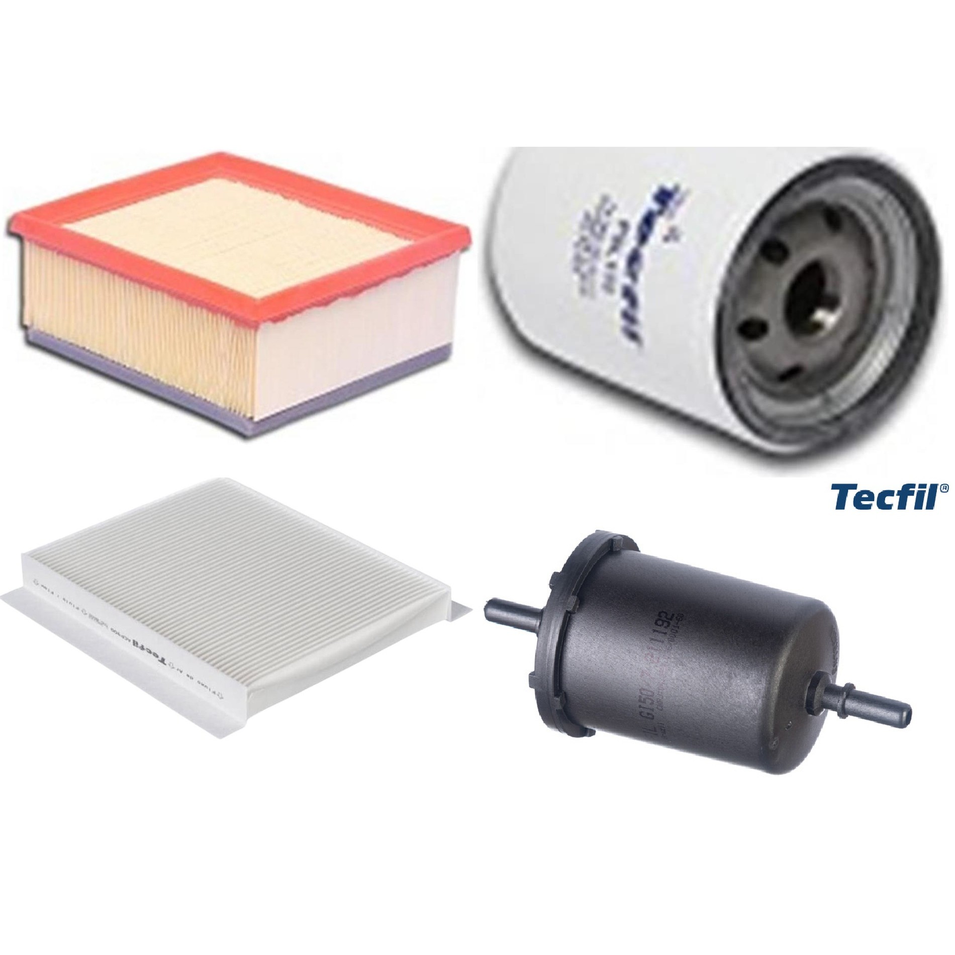 Kit Filtros de Ar do Motor, Óleo, Cabine e Combustível - Tecfil - ACP900 / ARL5050 / GI50/7 / PSL135