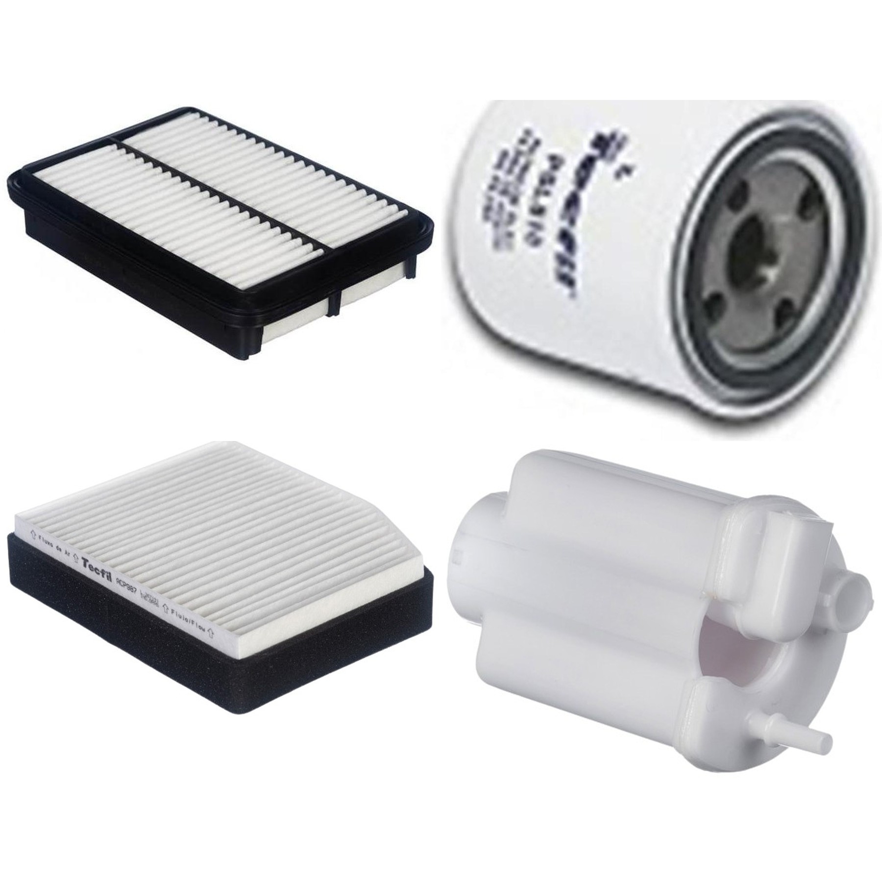 Kit Filtros de Ar do Motor, Óleo, Cabine e Combustível - Tecfil - ACP987 / ARL2345 / FBT2372 / PSL818