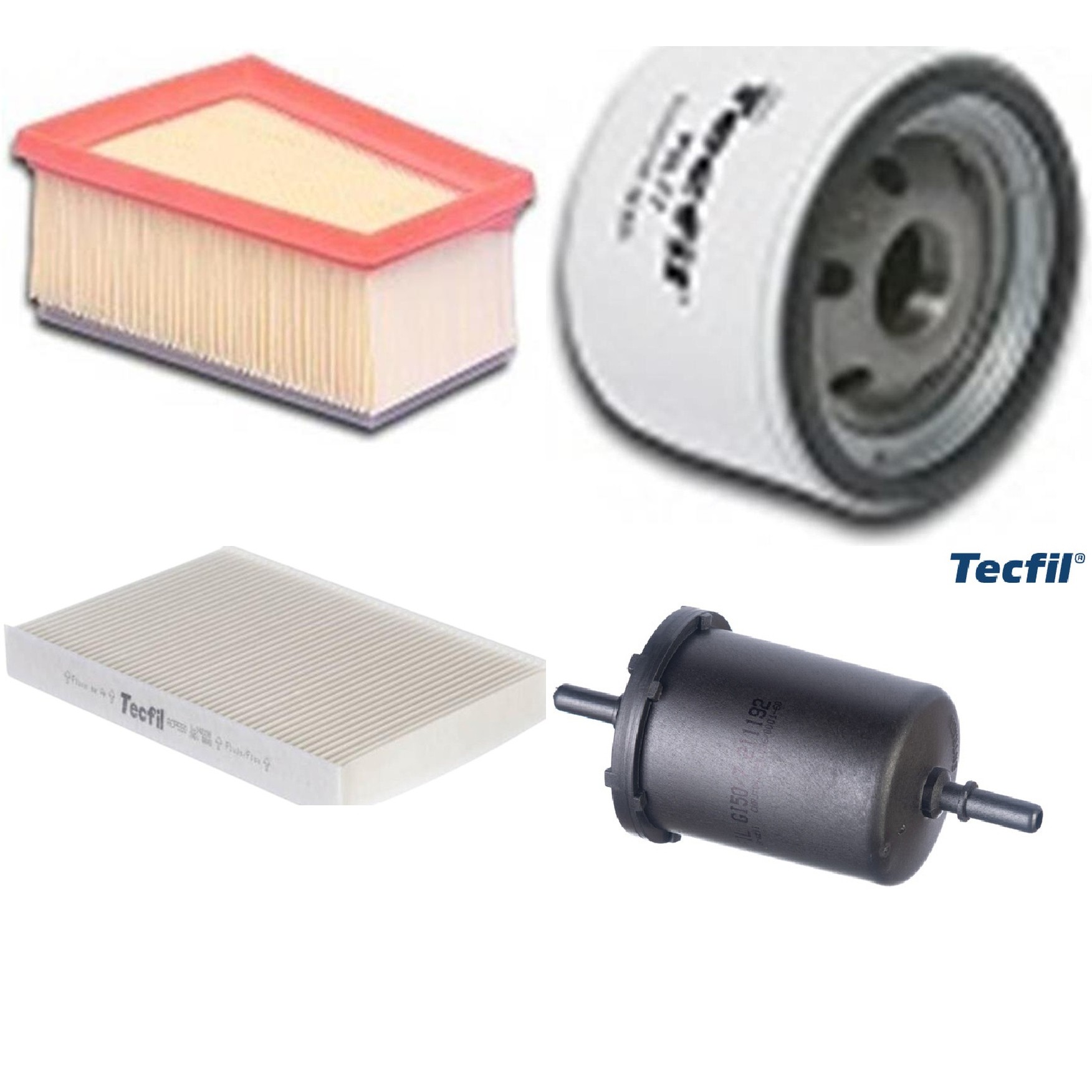 Kit Filtros de Ar do Motor, Óleo, Cabine e Combustível - Tecfil - ACP550 / ART5051 / GI50/7 / PSL77