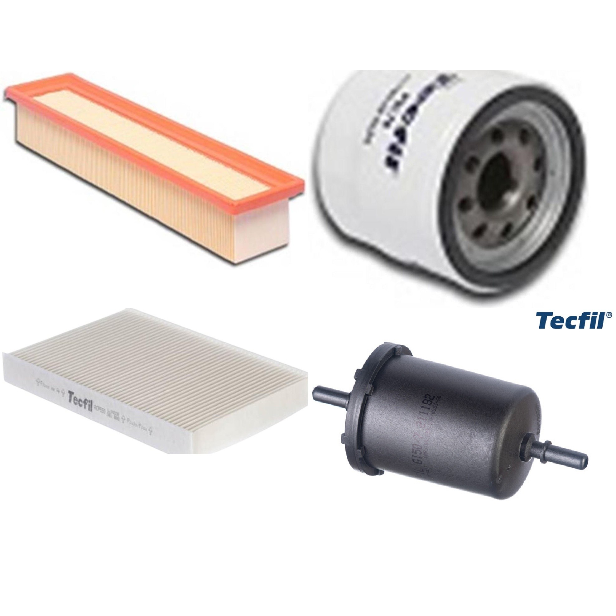 Kit Filtros de Ar do Motor, Óleo, Cabine e Combustível - Tecfil - ACP550 / ARL5138 / GI50/7 / PSL78