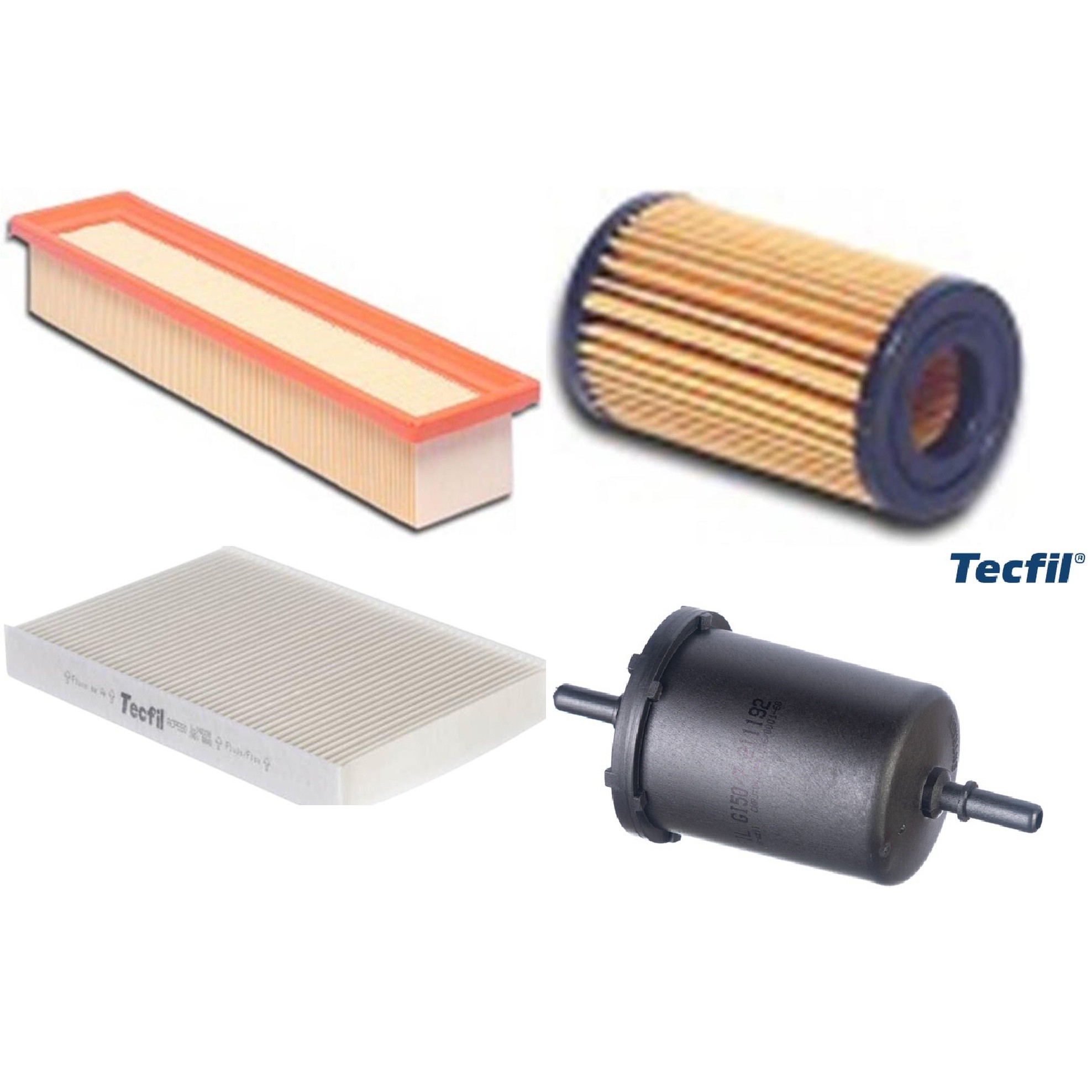 Kit Filtros de Ar do Motor, Óleo, Cabine e Combustível - Tecfil - ACP550 / ARL5138 / GI50/7 / PEL705