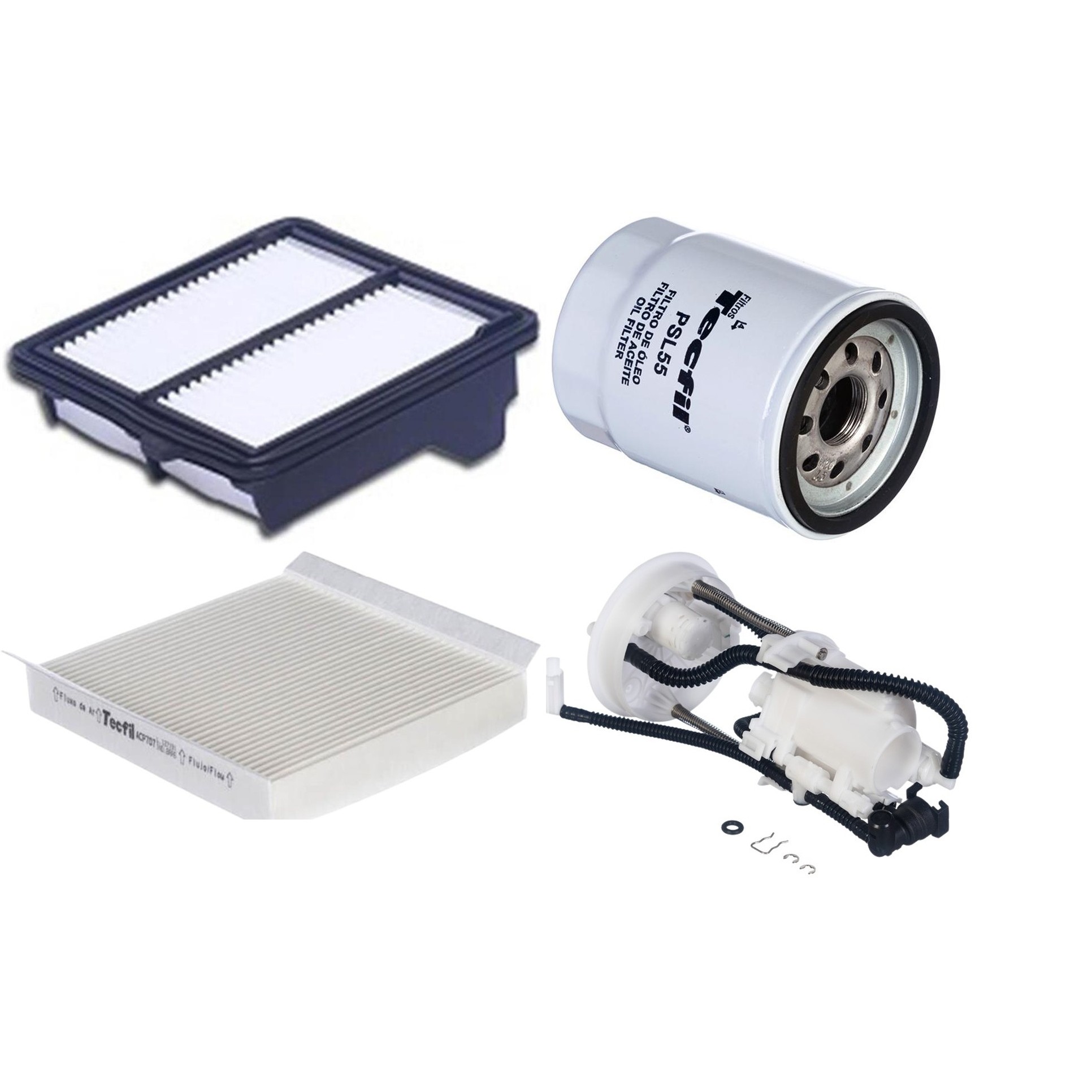 Kit Filtros de Ar do Motor, Óleo, Cabine e Combustível - Tecfil - ACP707 / ARL1035 / FBT2356 / PSL55