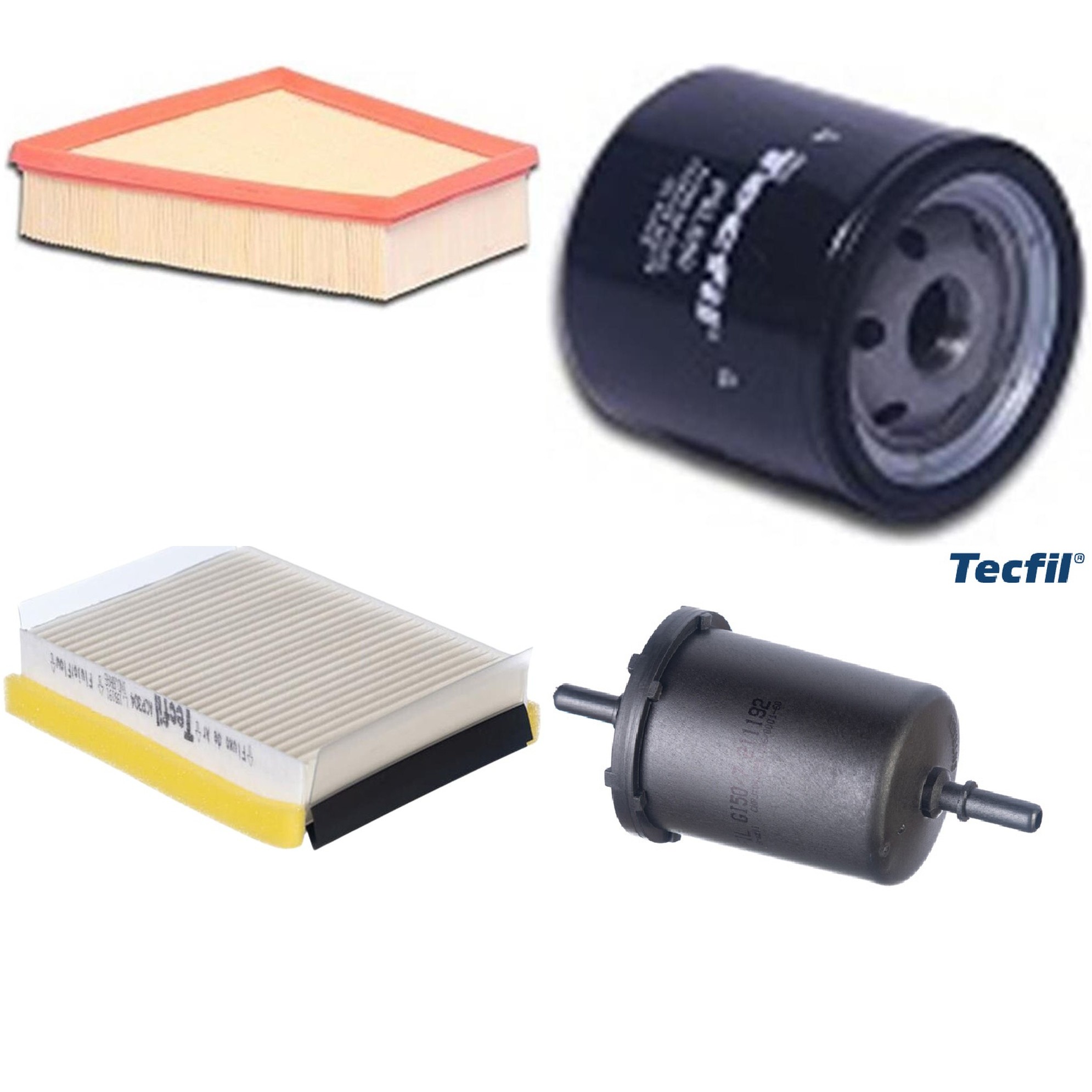 Kit Filtros de Ar do Motor, Óleo, Cabine e Combustível - Tecfil - ACP304 / ART6098 / GI50/7 / PSL560