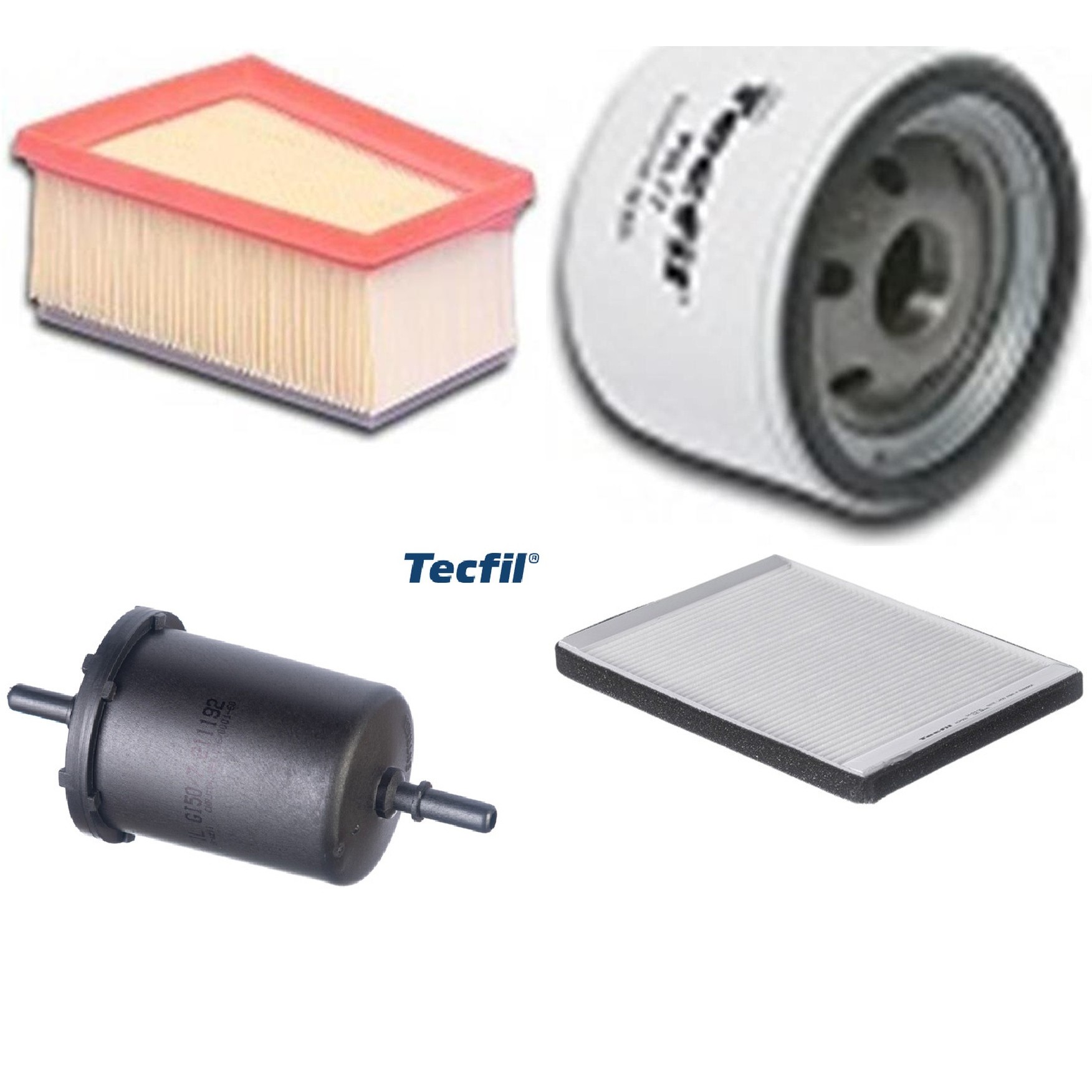 Kit Filtros de Ar do Motor, Óleo, Cabine e Combustível - Tecfil - ACP553 / ART5051 / GI50/7 / PSL77