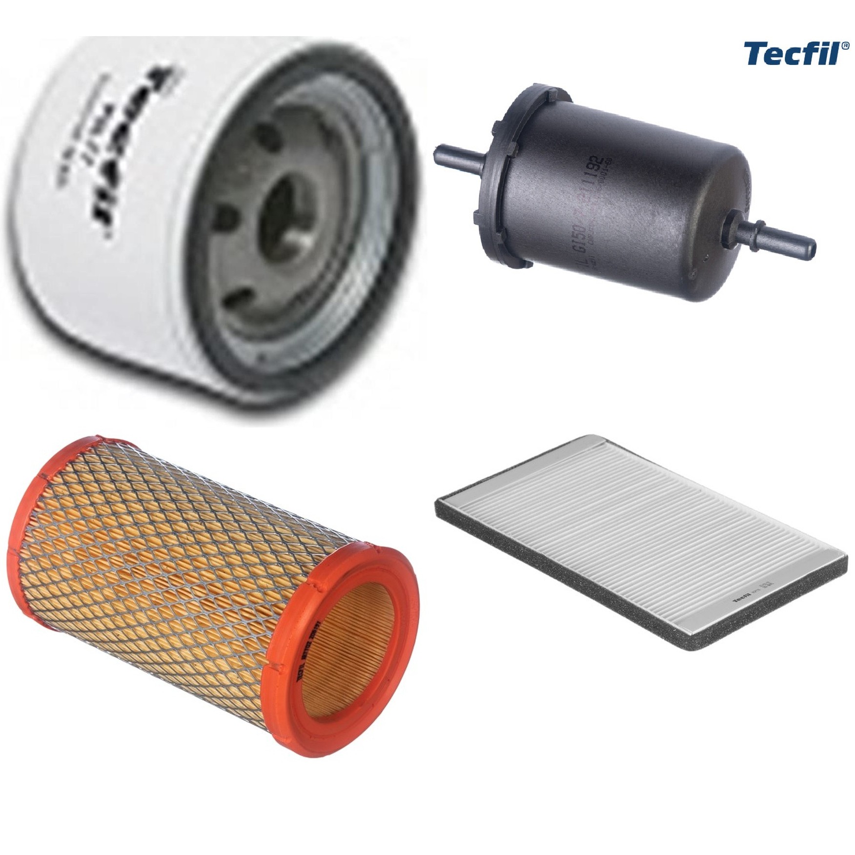Kit Filtros de Ar do Motor, Óleo, Cabine e Combustível - Tecfil - ACP770 / AR7702 / GI50/7 / PSL77