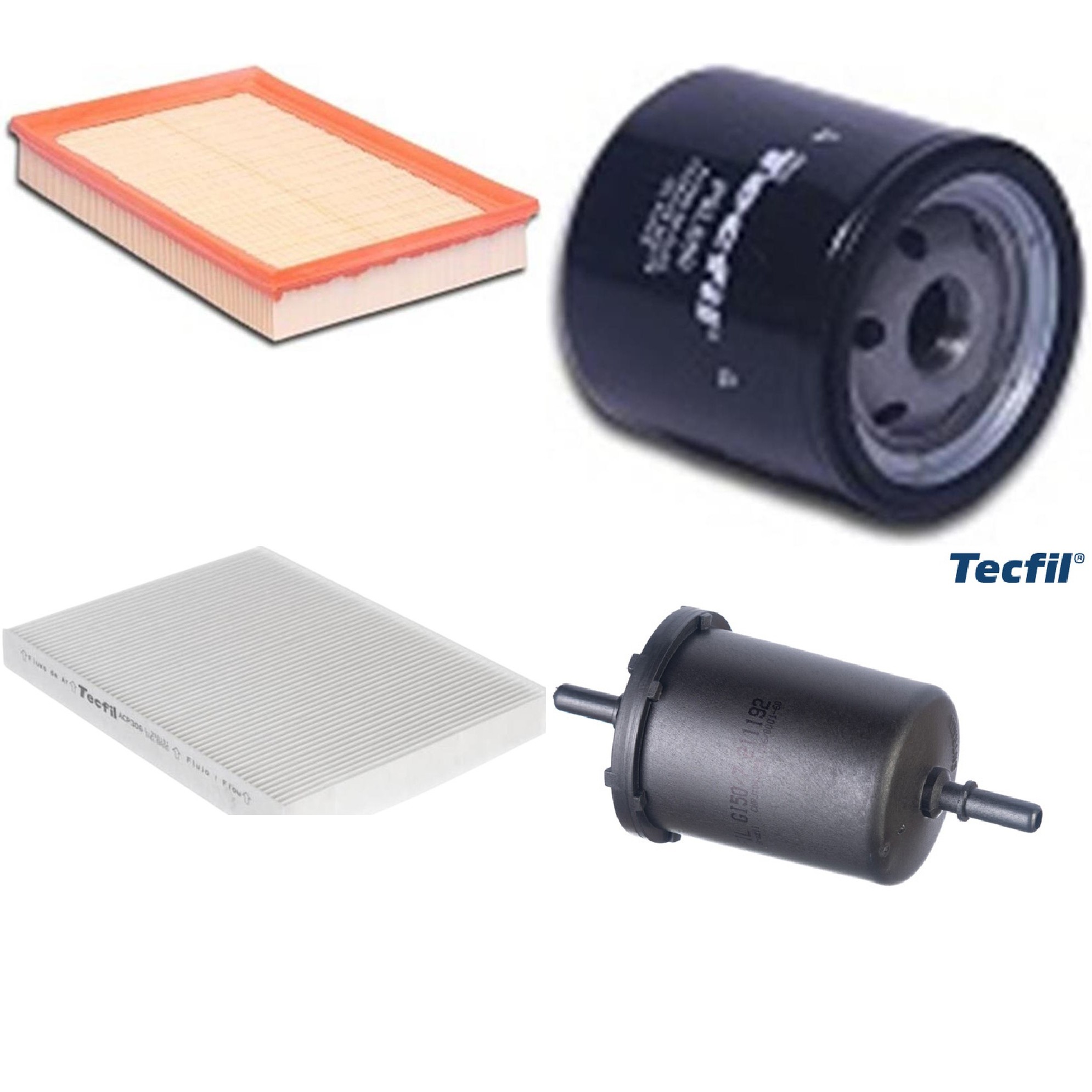 Kit Filtros de Ar do Motor, Óleo, Cabine e Combustível - Tecfil - ACP306 / ARL6095 / GI50/7 / PSL560