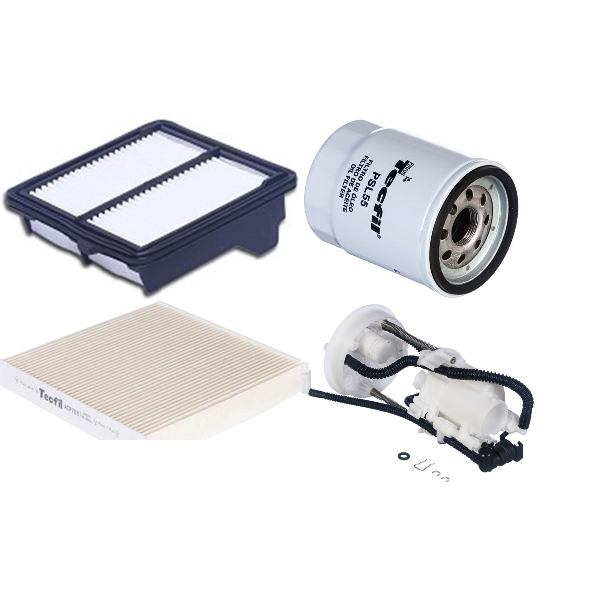 Kit Filtros de Ar do Motor, Óleo, Cabine e Combustível - Tecfil - ACP709 / ARL1035 / FBT2356 / PSL55