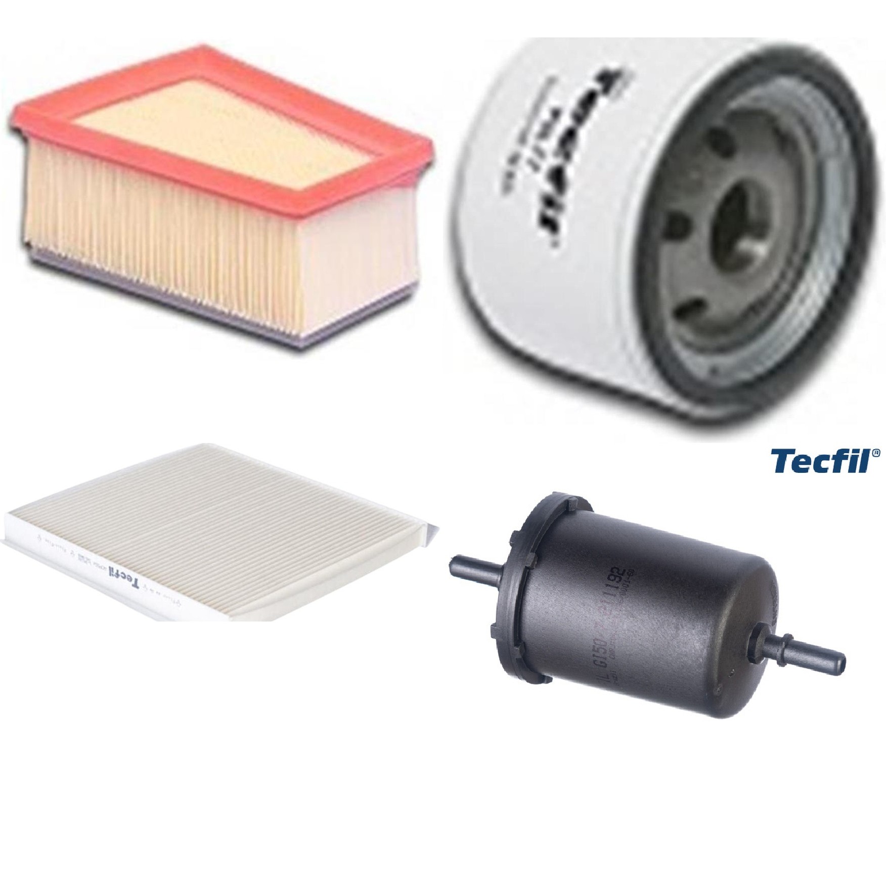 Kit Filtros de Ar do Motor, Óleo, Cabine e Combustível - Tecfil - ACP554 / ART5051 / GI50/7 / PSL77
