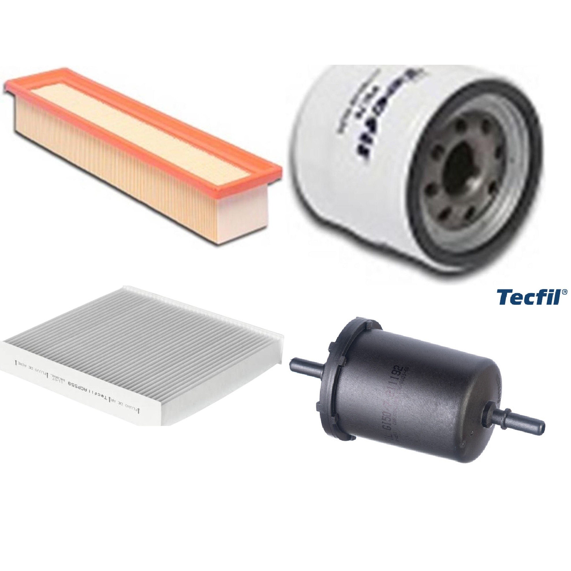 Kit Filtros de Ar do Motor, Óleo, Cabine e Combustível - Tecfil - ACP559 / ARL5138 / GI50/7 / PSL78
