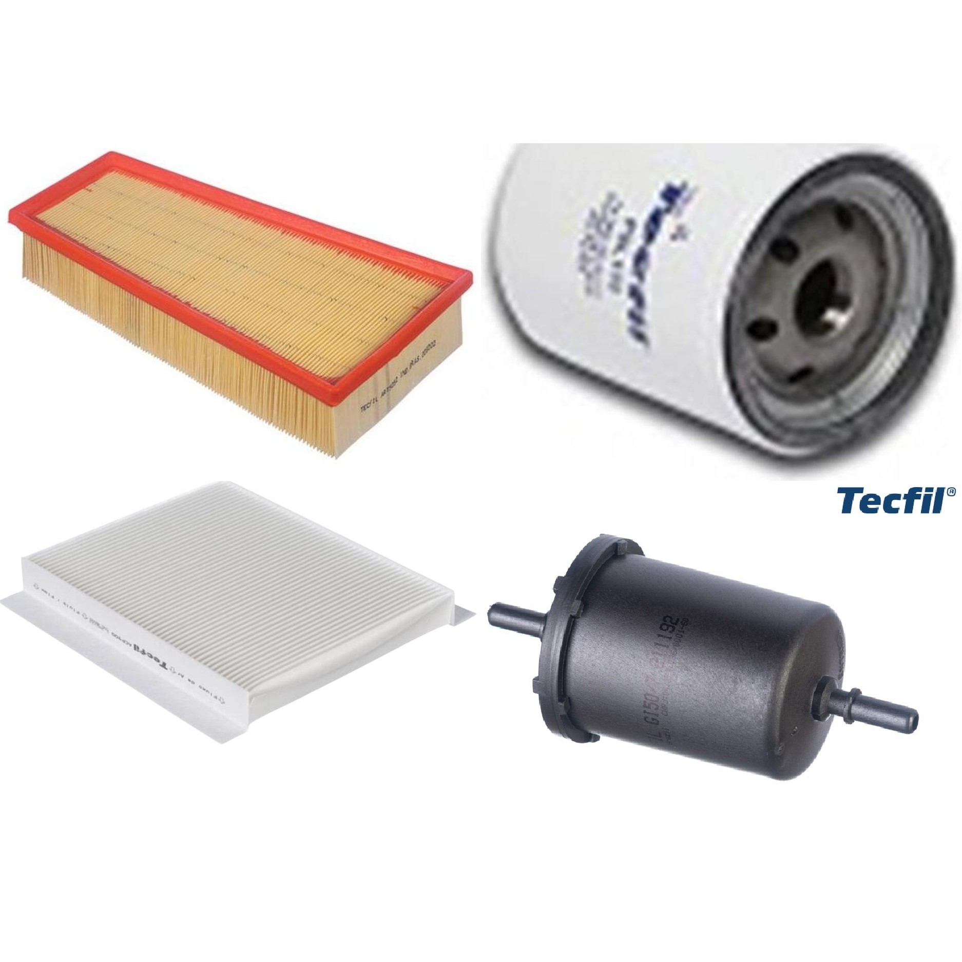 Kit Filtros de Ar do Motor, Óleo, Cabine e Combustível - Tecfil - ACP900 / ART5052 / GI50/7 / PSL135