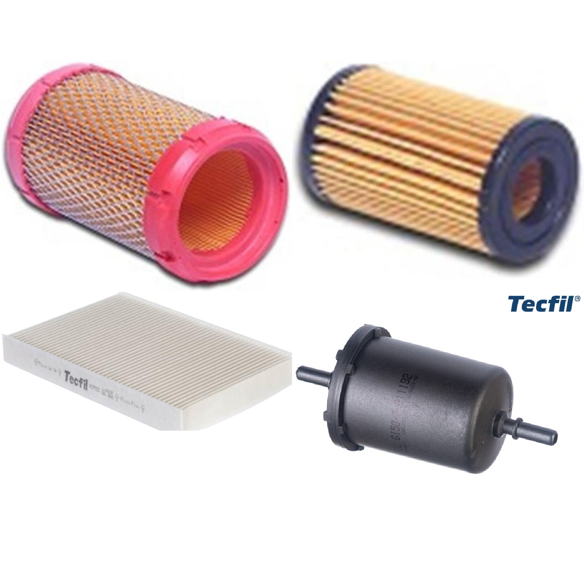 Kit Filtros de Ar do Motor, Óleo, Cabine e Combustível - Tecfil - ACP550 / AR7704 / GI50/7 / PEL705