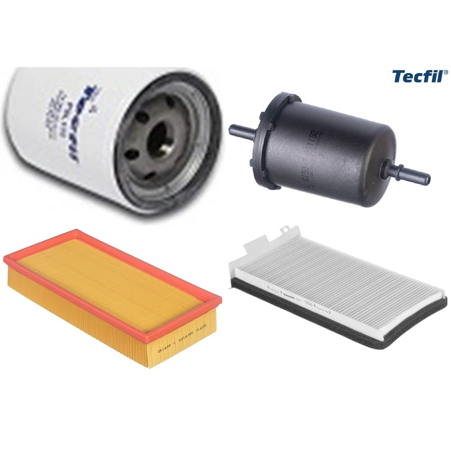 Kit Filtros de Ar do Motor, Óleo, Cabine e Combustível - Tecfil - ACP644 / ARL8103 / GI50/7 / PSL135