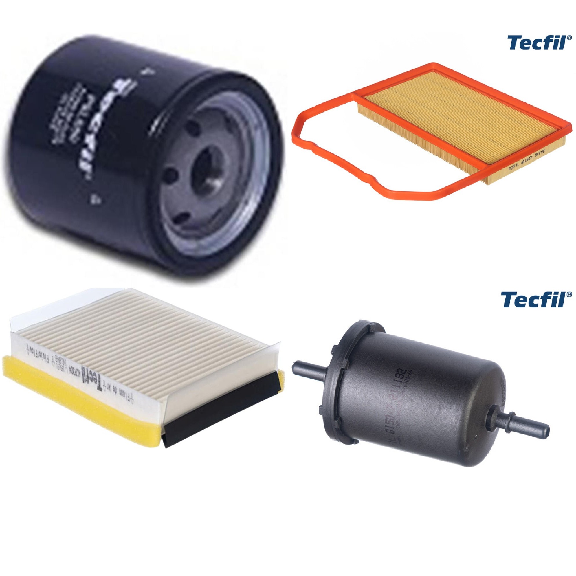 Kit Filtros de Ar do Motor, Óleo, Cabine e Combustível - Tecfil - ACP304 / ARL6071 / GI50/7 / PSL560