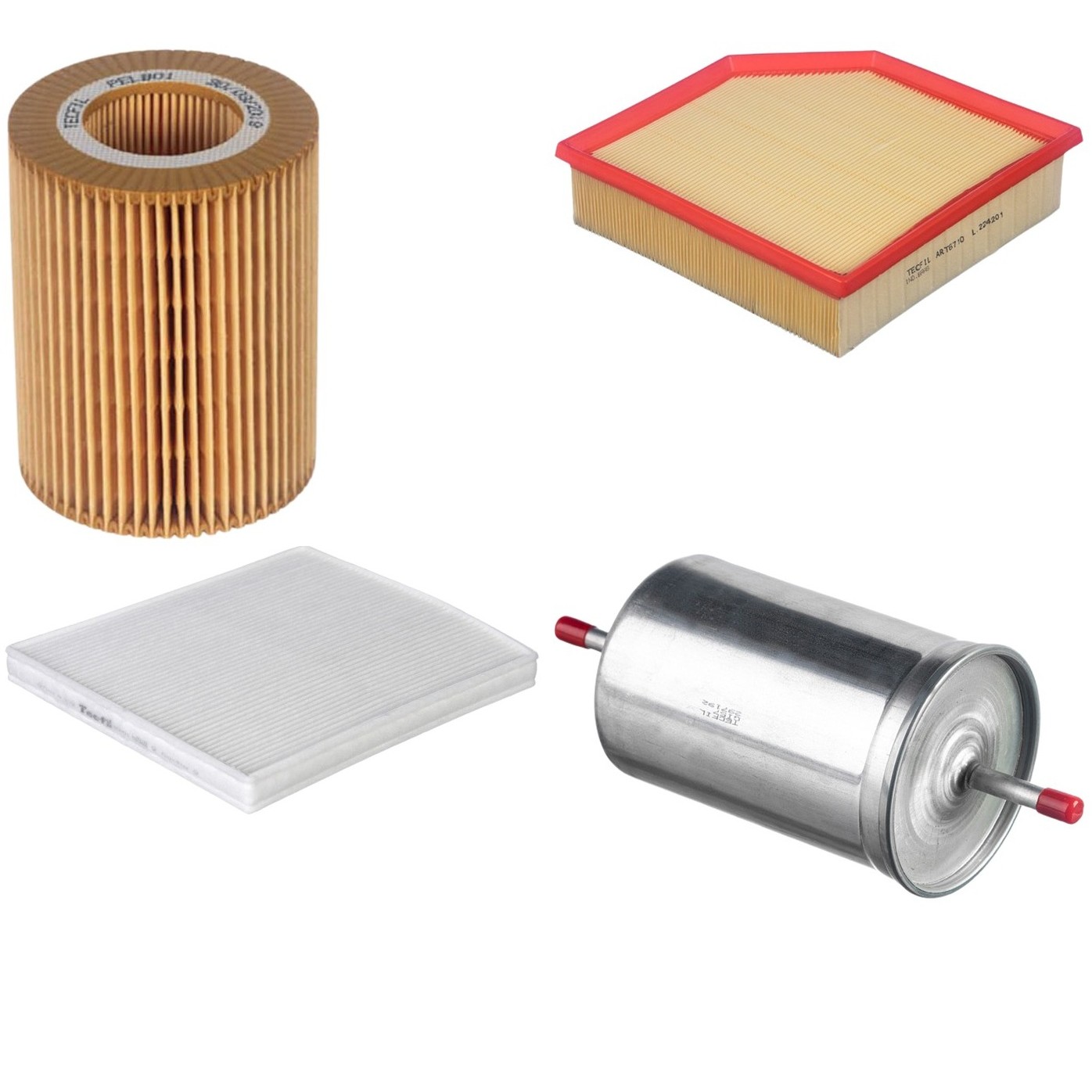 Kit Filtro de Ar, Combustível, Óleo e Ar Condicionado - Tecfil - ACP791 / ART6710 / GI57 / PEL801